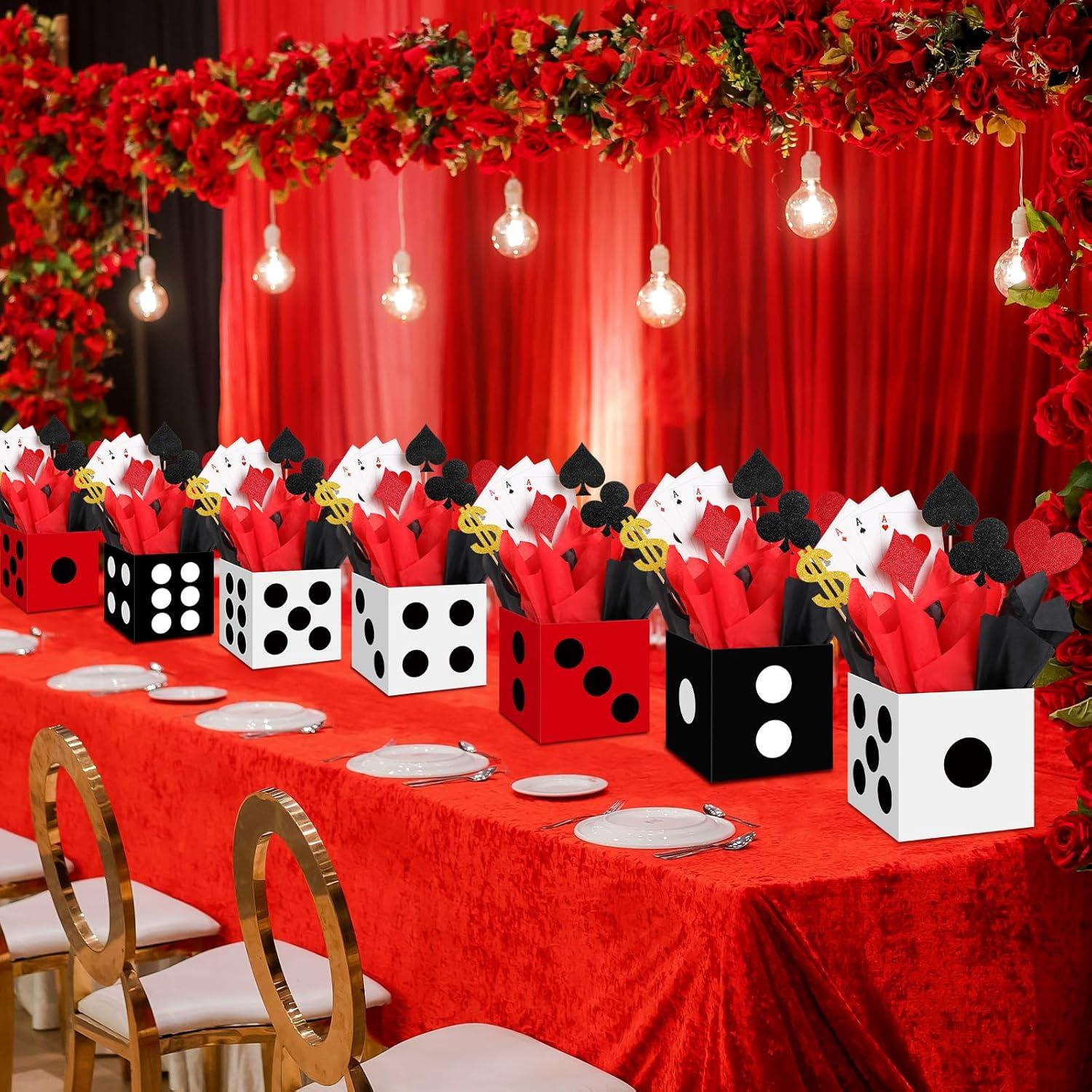 Zhanmai 24 Cajas de Póker para Fiesta Casino 15x15x15 cm