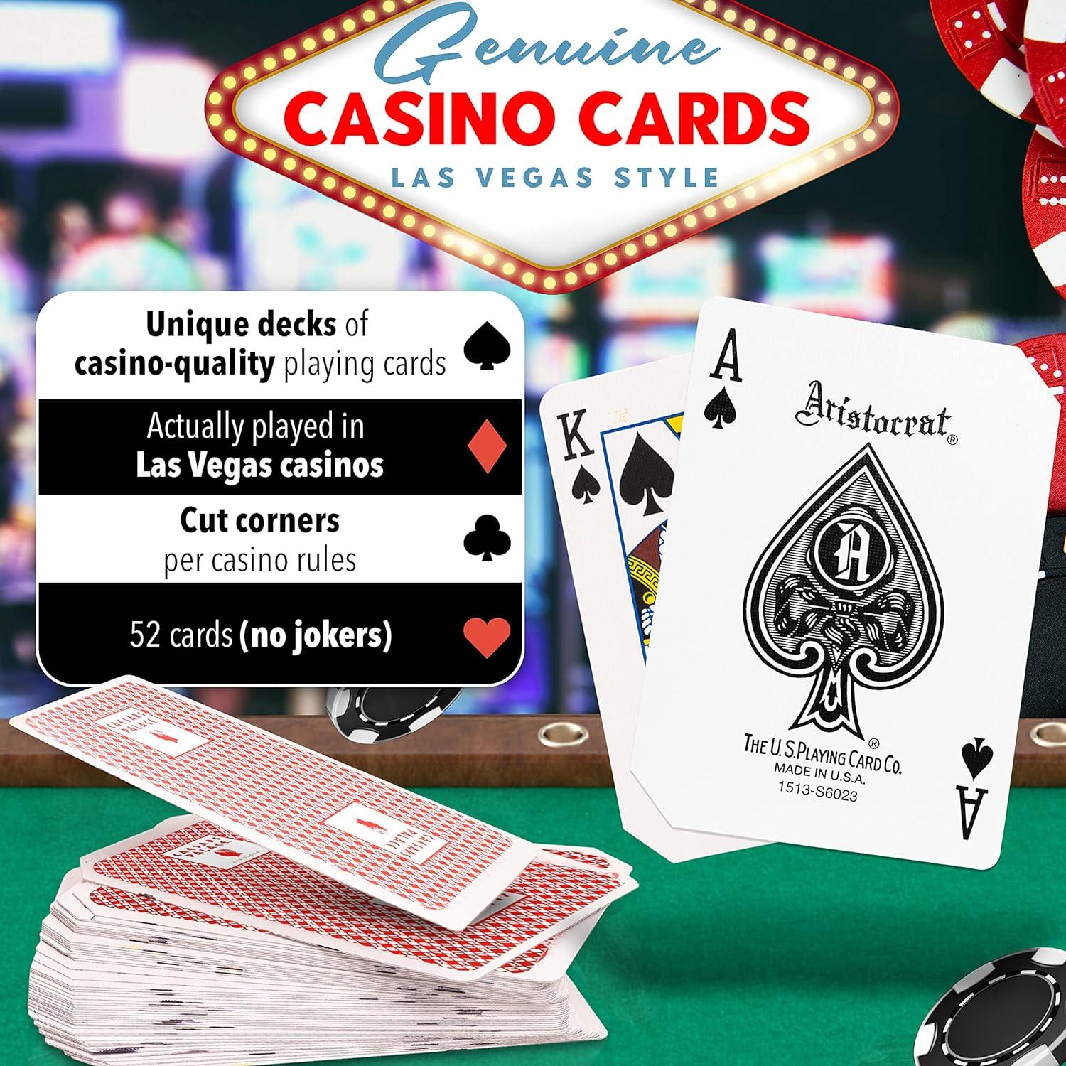 Cartas de Casino Genuinas - Paquete de 2 Asortidas