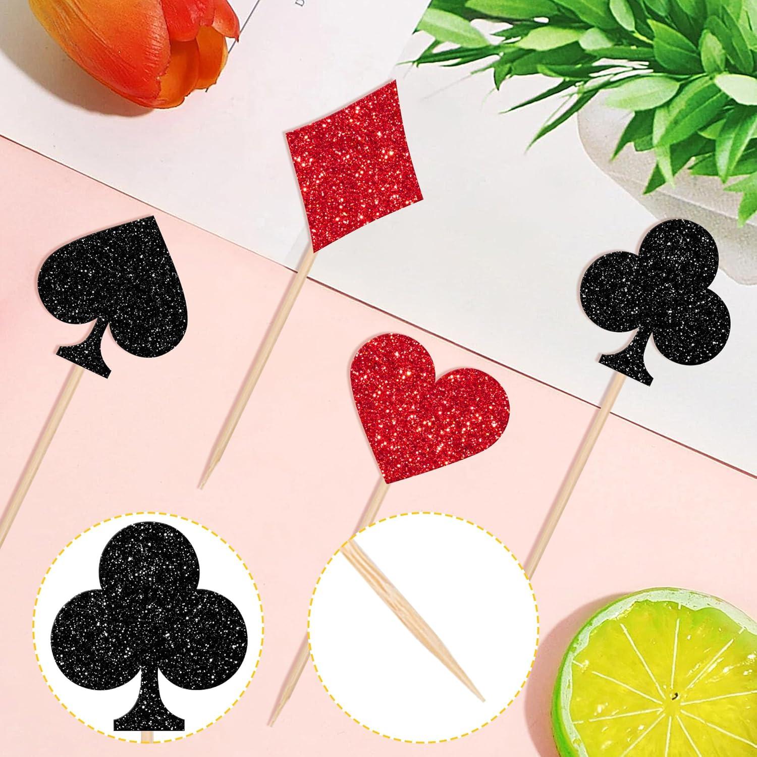 24 Decoraciones para Cupcakes de Póker Casino ZHUOWEISM