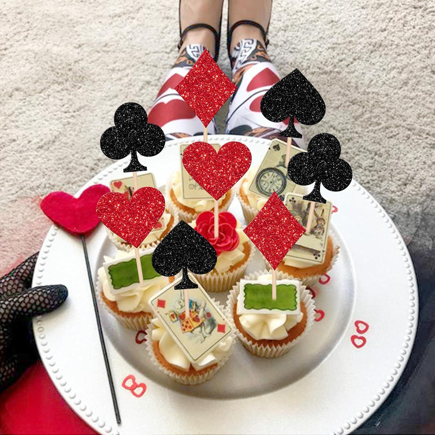 24 Decoraciones para Cupcakes de Póker Casino ZHUOWEISM
