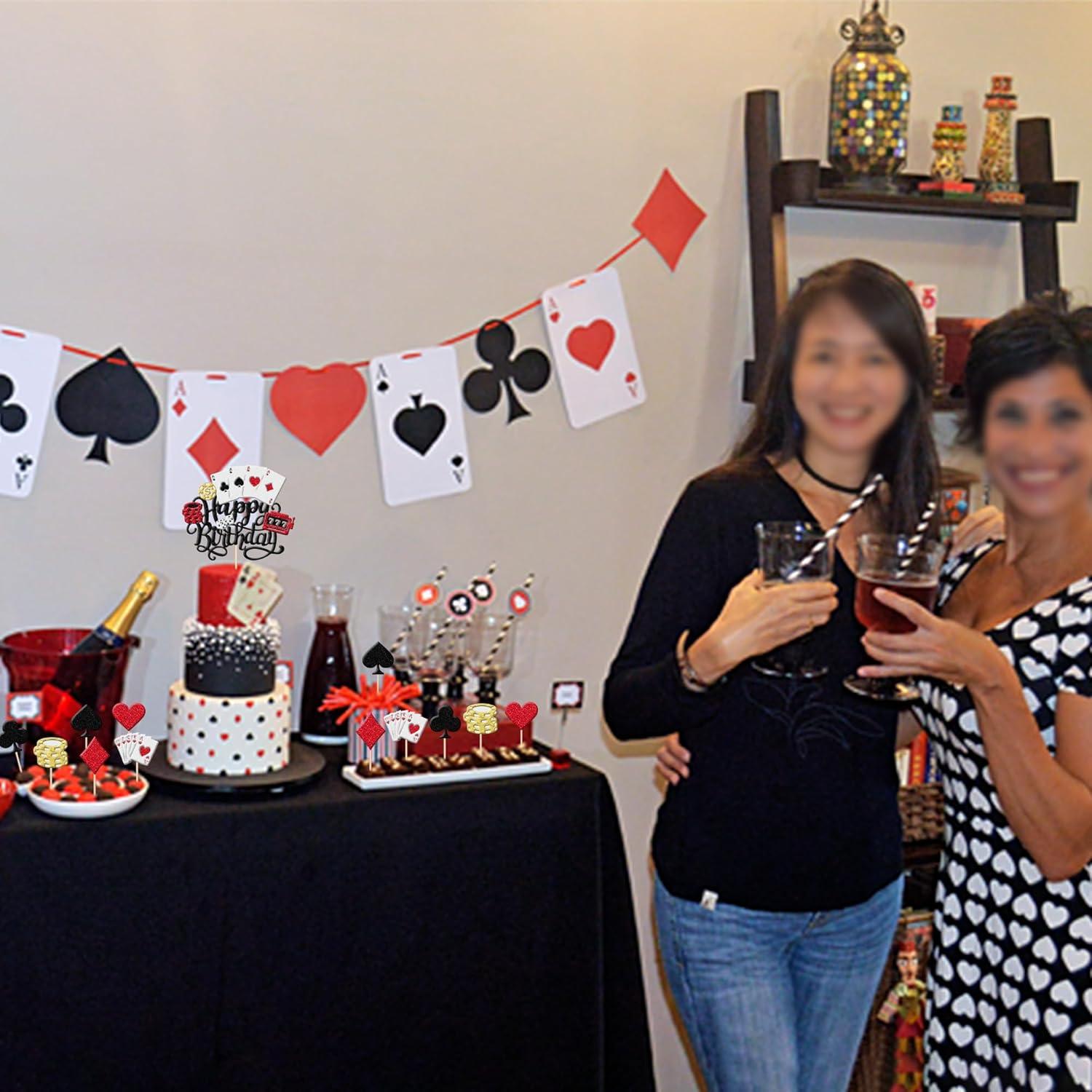 25 Piezas Decoraciones para Cupcakes Casino ZHUOWEISM