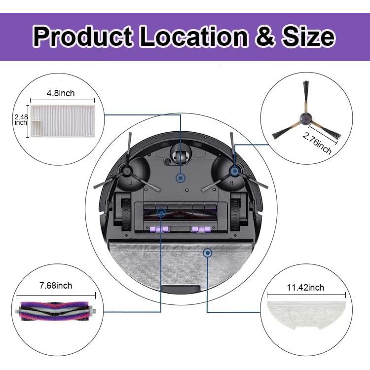 Repuestos para Aspiradora Robot Eureka E10s - 9 Piezas