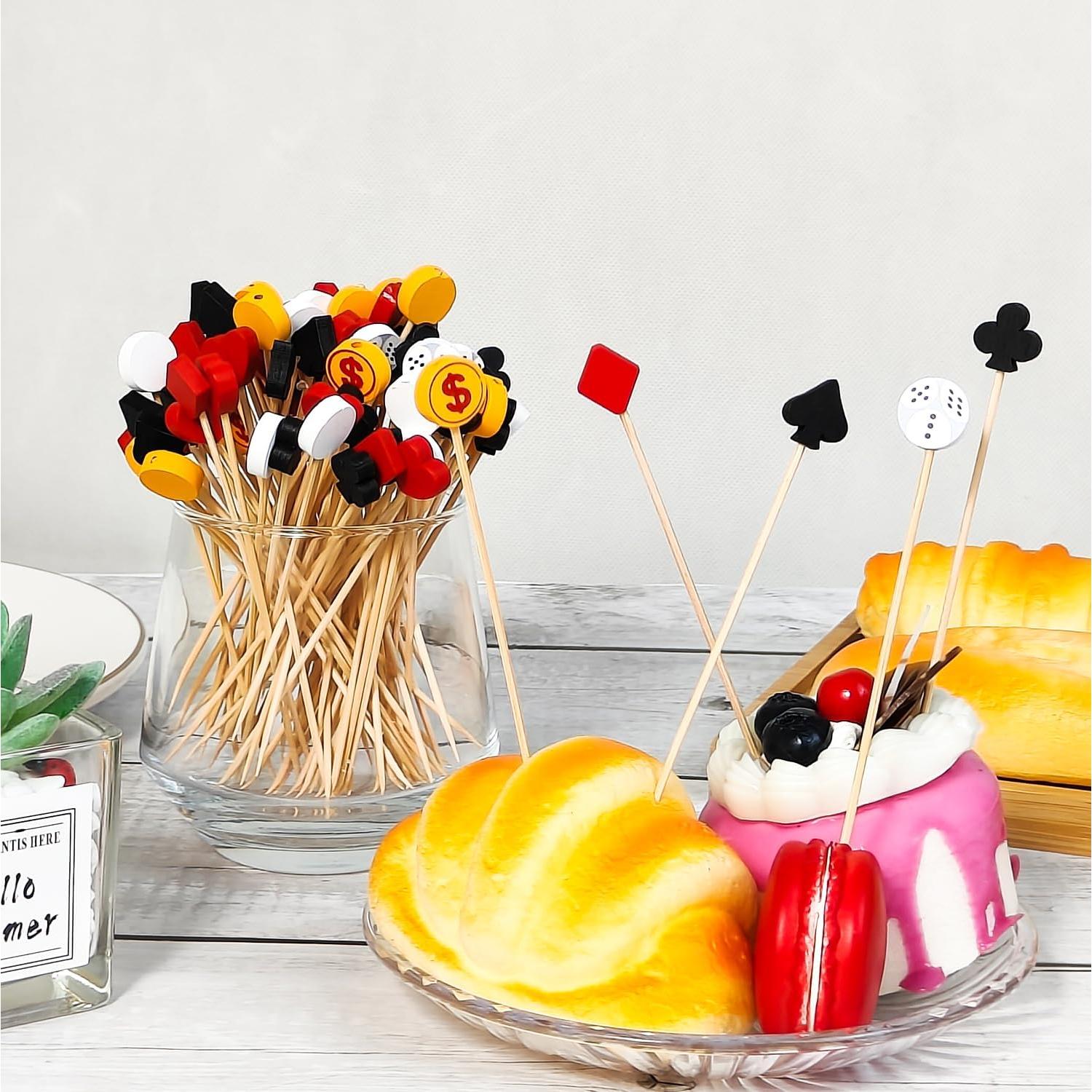 Palillos de cóctel Casino 100 unidades Dados de Póker