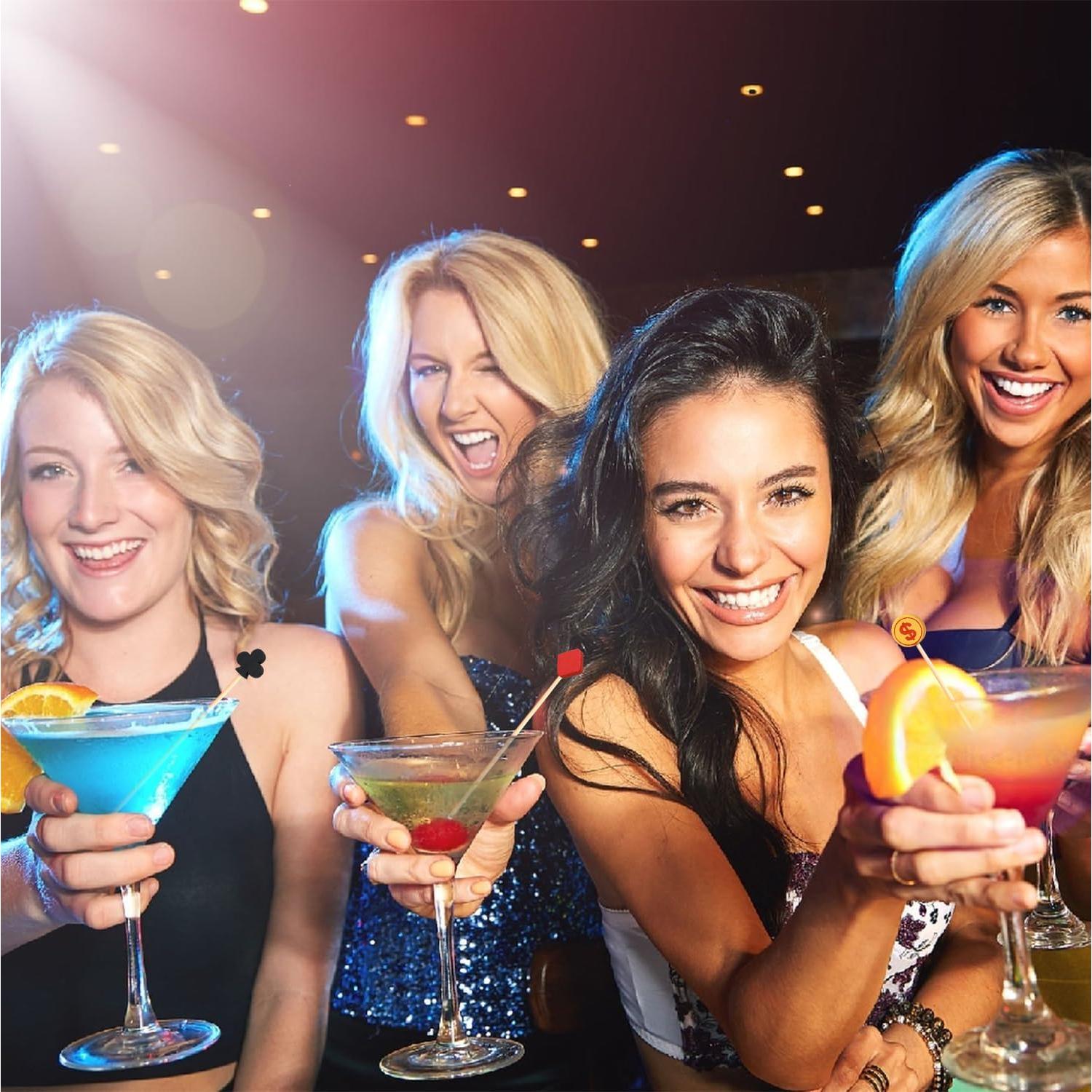 Palillos de cóctel Casino 100 unidades Dados de Póker