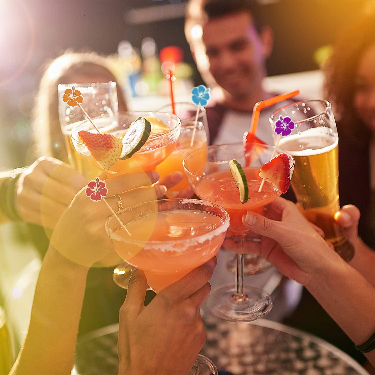 Palillos de Cóctel Crafterlife Hibisco Hawaiano 100 Pzas