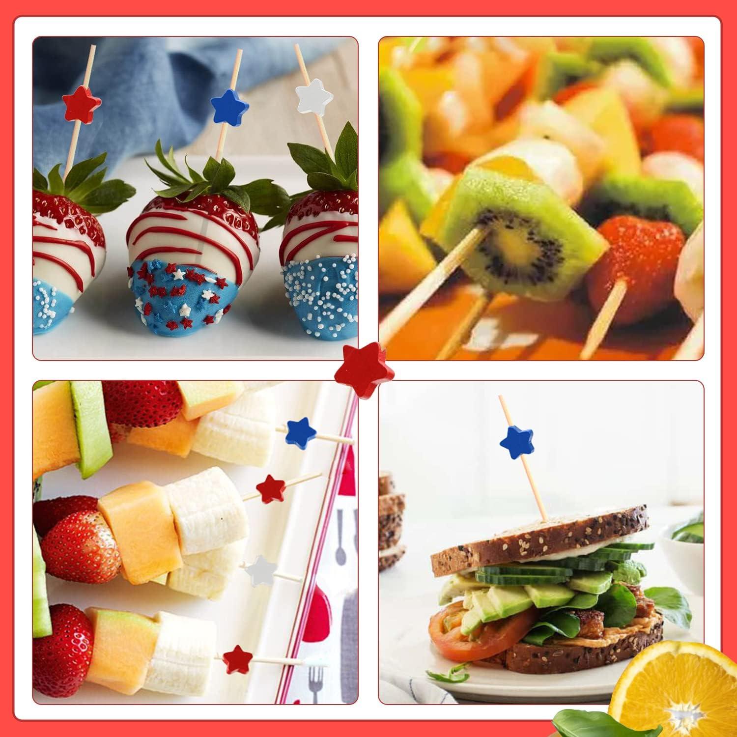 100 Palillos de Cóctel Crafterlife Estrellas Patrióticas