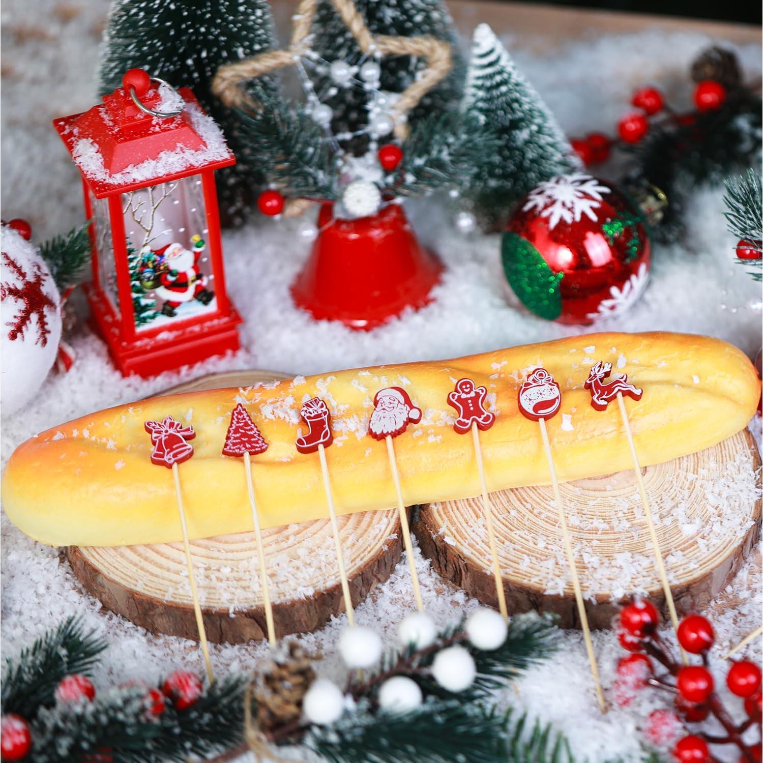 Picos de cóctel navideños vintage 100 unidades decorativos