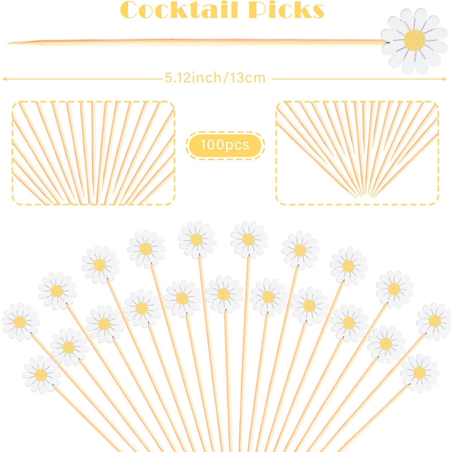 Palillos Decorativos Crafterlife 100 Piezas Flores Primavera