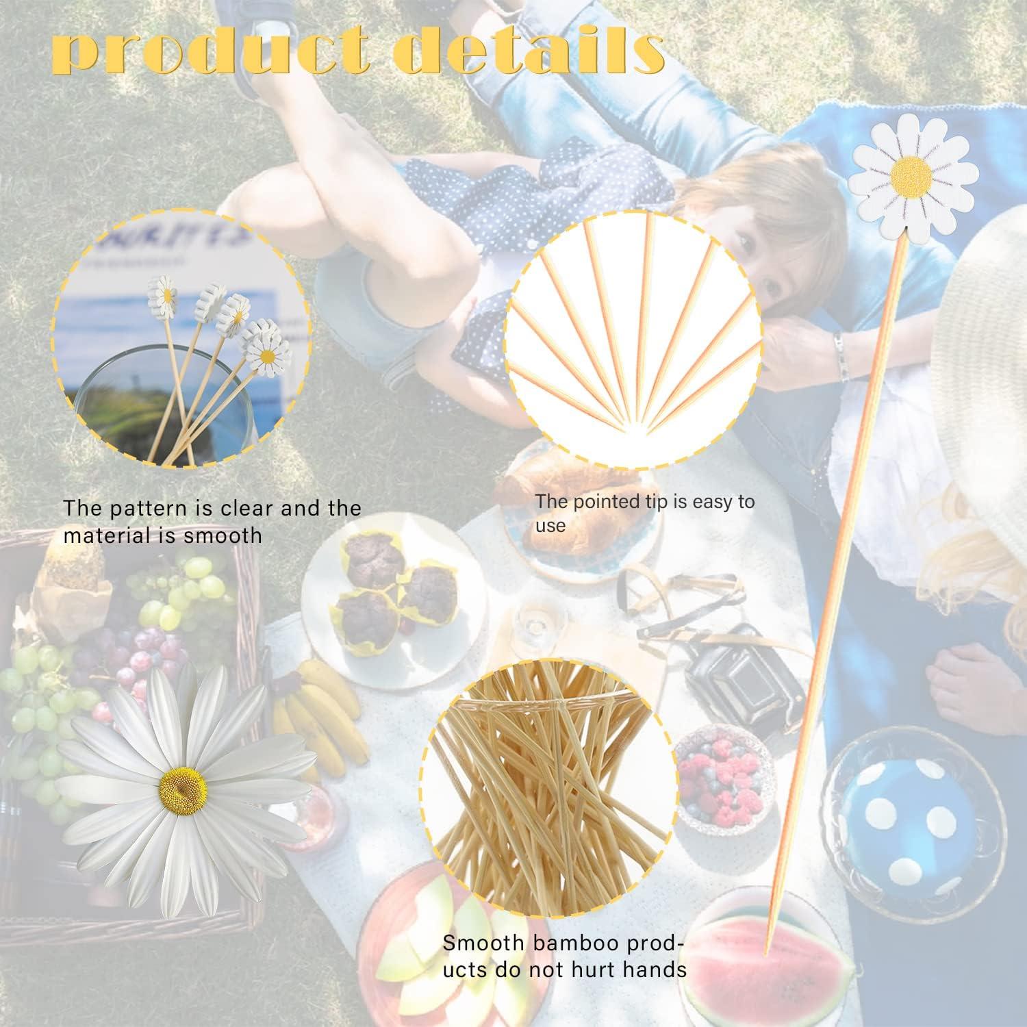 Palillos Decorativos Crafterlife 100 Piezas Flores Primavera