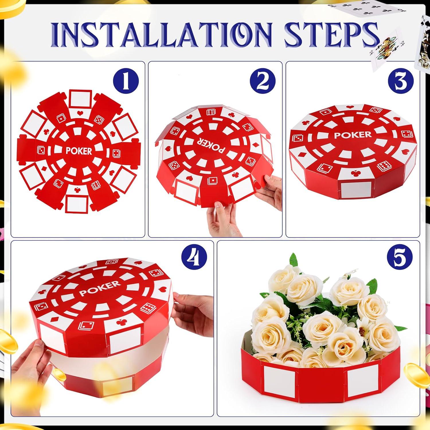 Cajas de Decoración de Fichas de Casino Silipull 6 Piezas