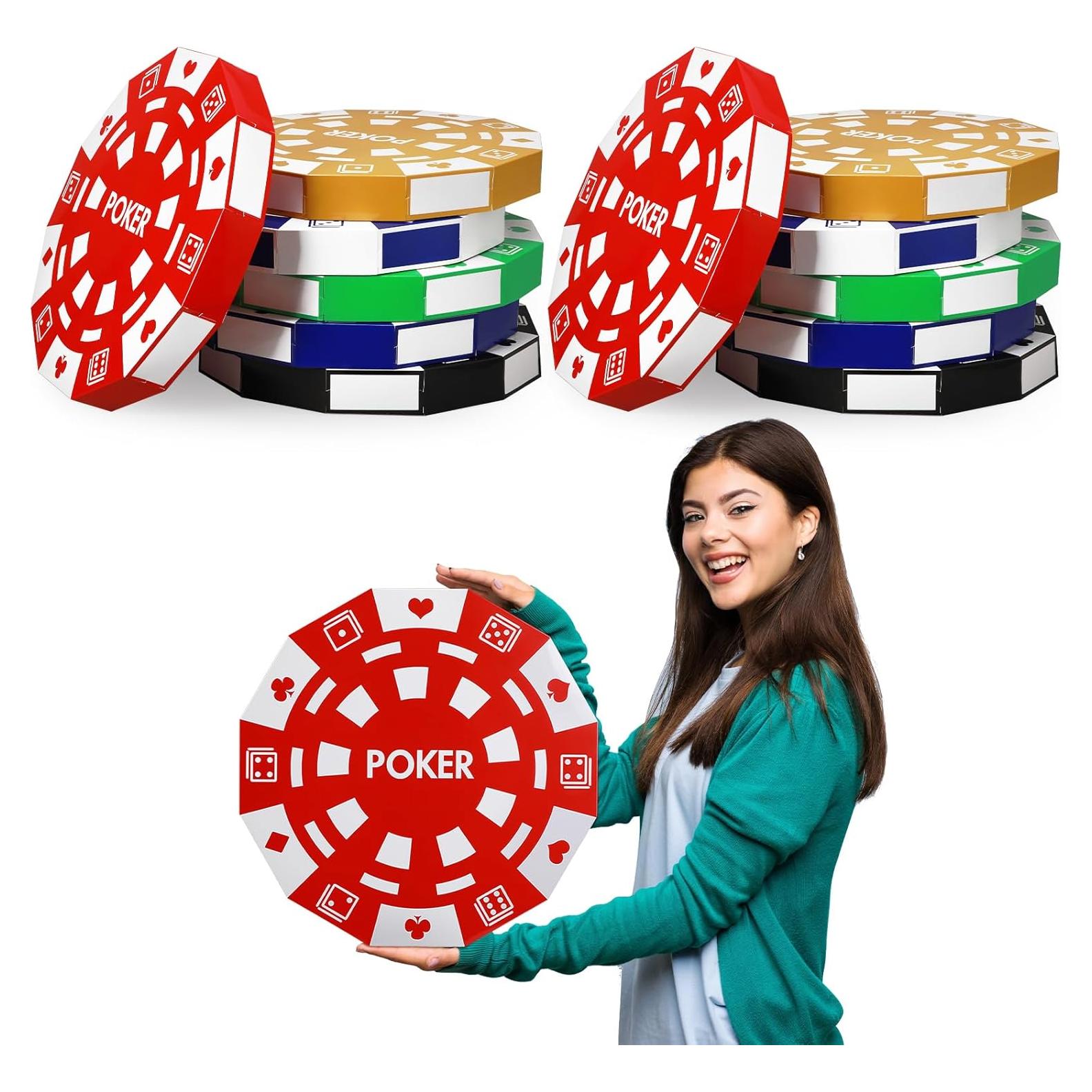 Cajas de Decoración de Fichas de Casino Silipull 12 Piezas