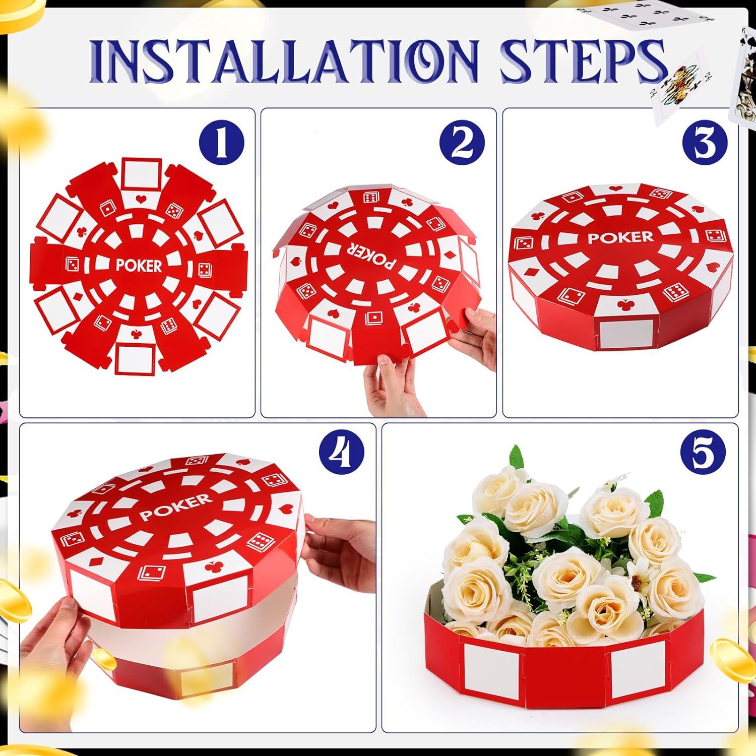 Cajas de Decoración de Fichas de Casino Silipull 12 Piezas