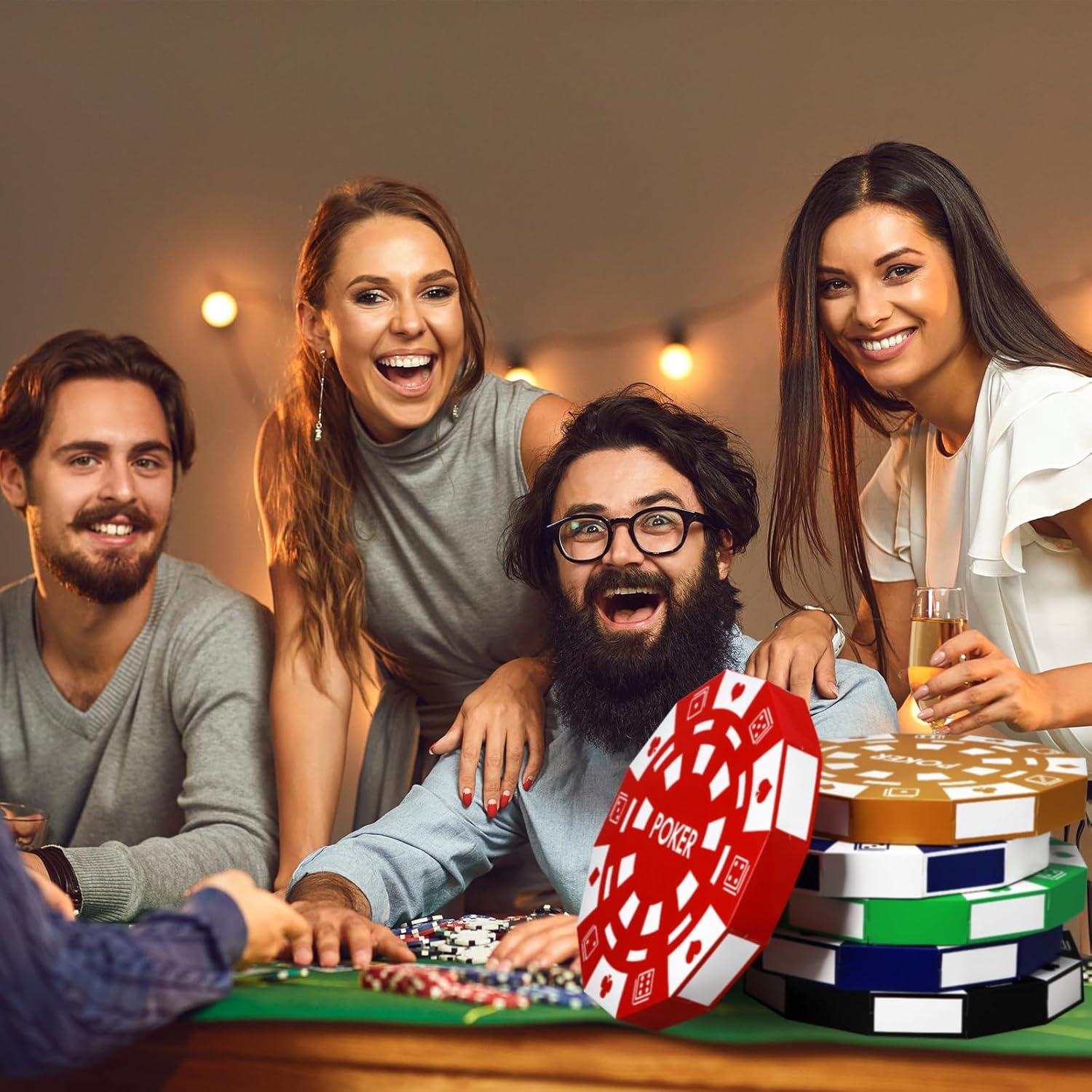 Cajas de Decoración de Fichas de Casino Silipull 12 Piezas