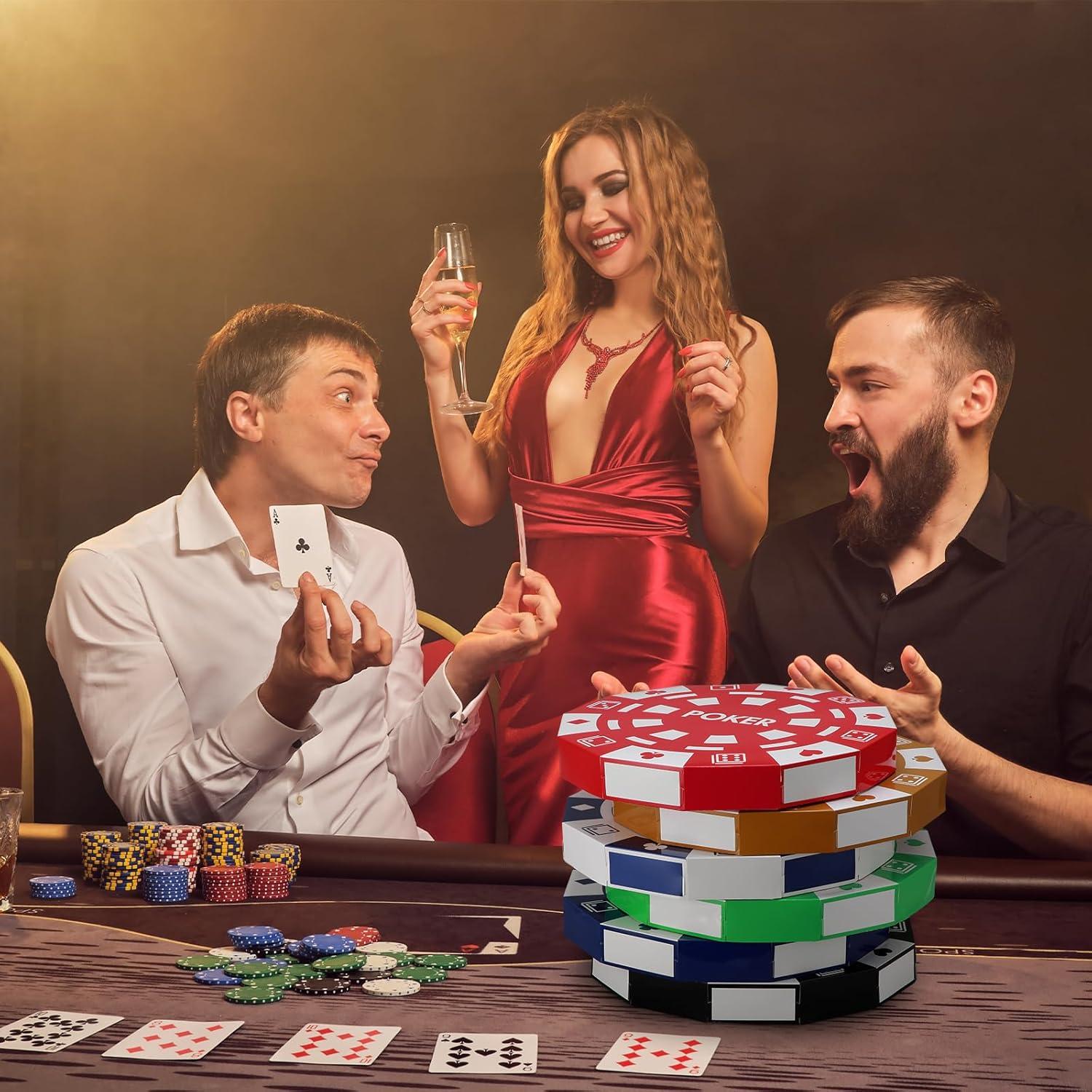 Cajas de Decoración de Fichas de Casino Silipull 12 Piezas