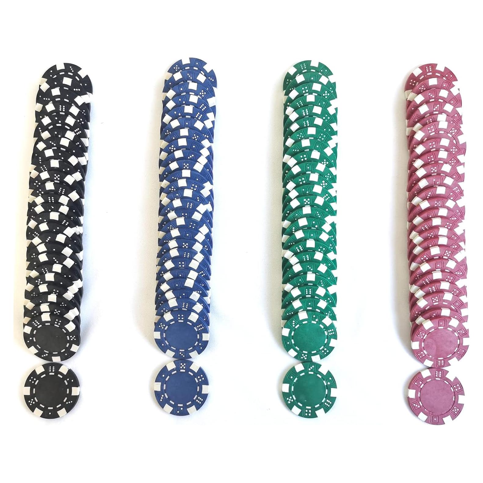 Fichas de Póker Seetooogames 100 Piezas 11.5g 4 Colores