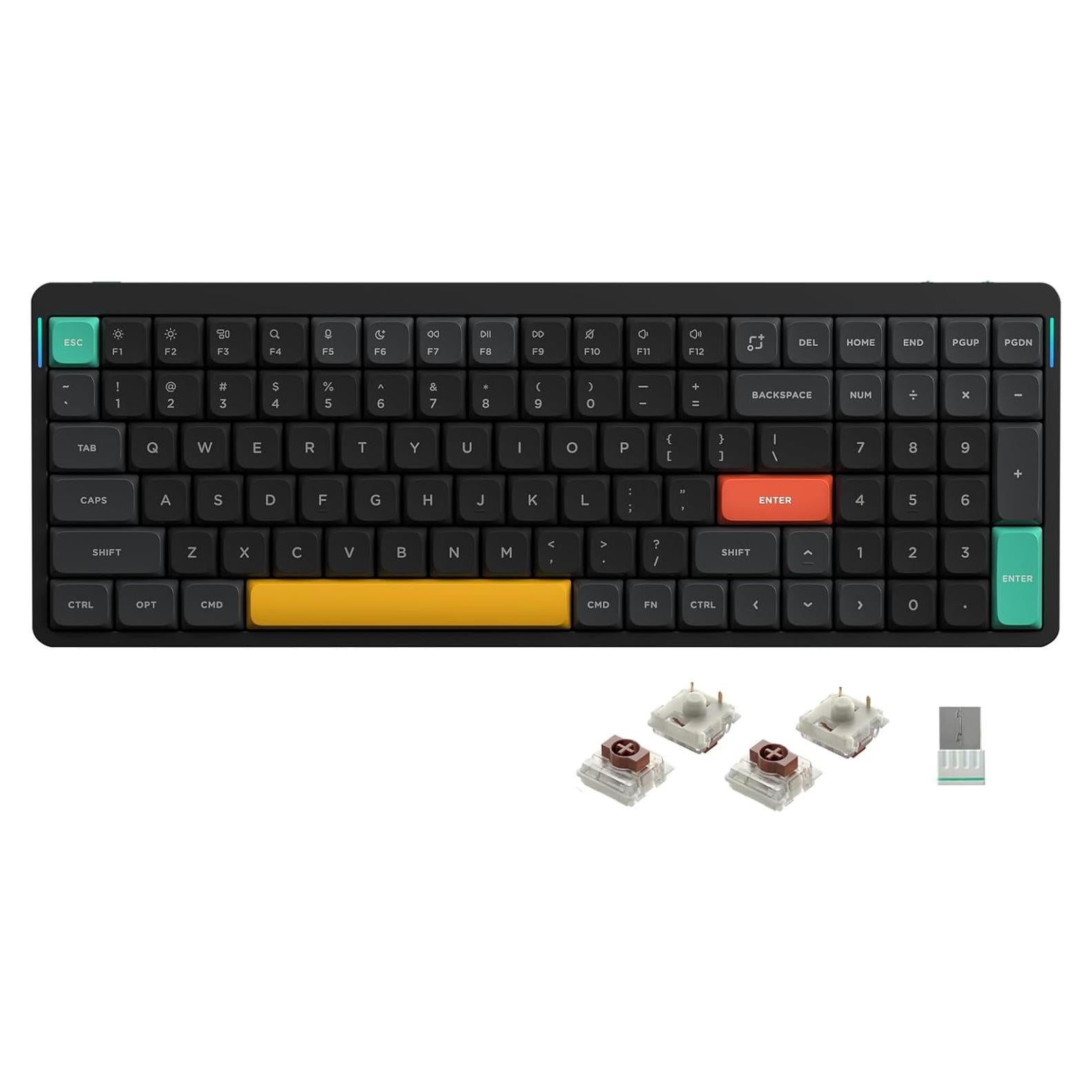 Teclado Mecánico Inalámbrico NuPhy Air96 V2 - Gateron Marrón - RGB