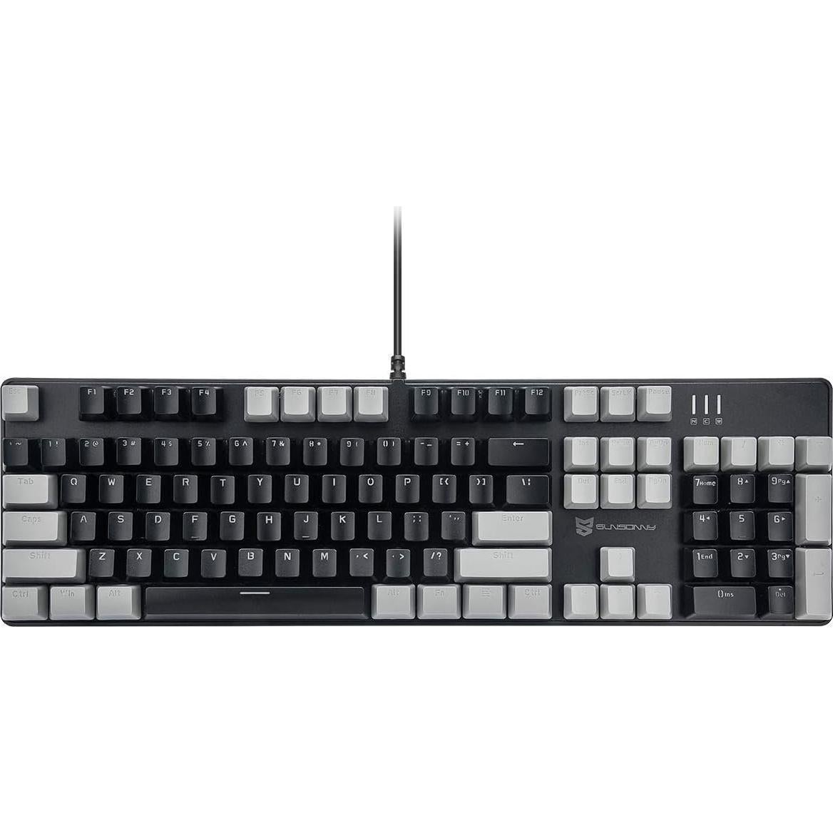 Teclado Mecánico Qisan 104 Teclas Gaming USB Retroiluminado