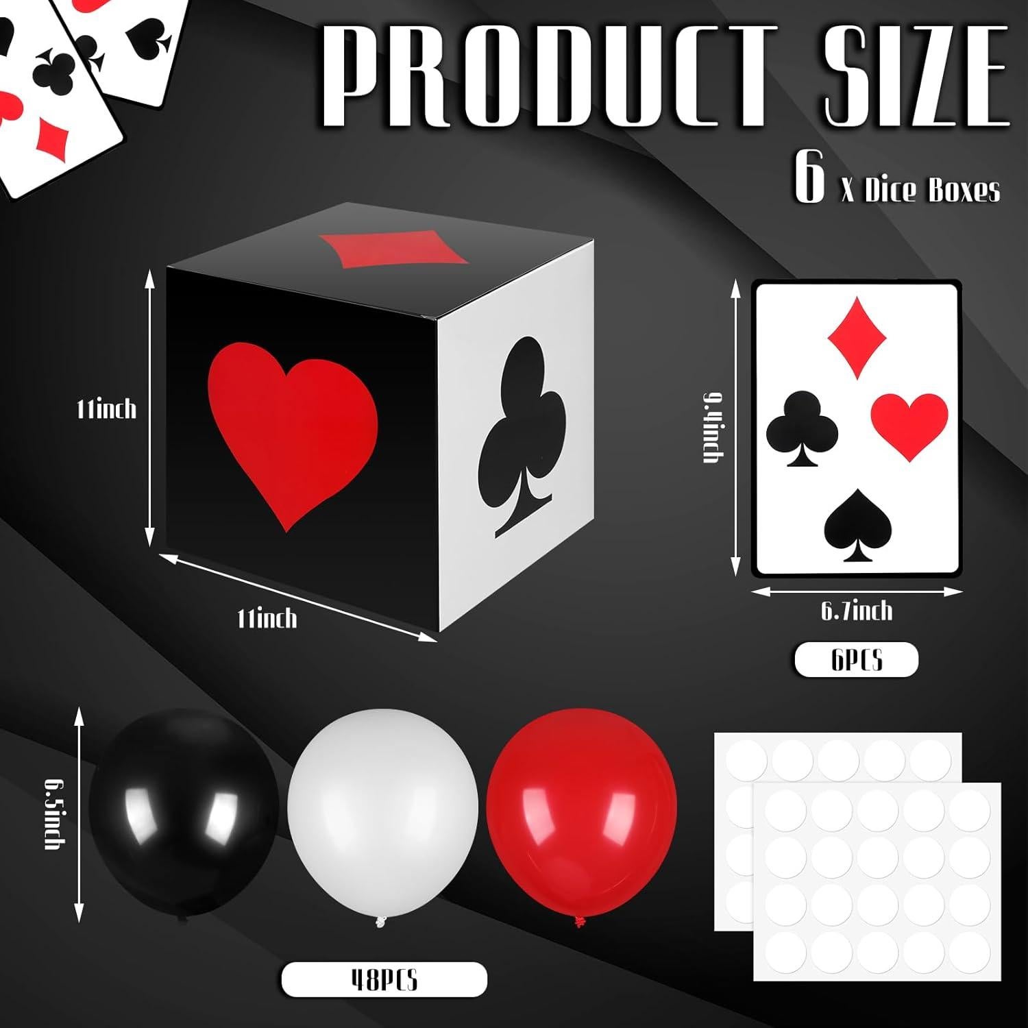 Juego de Decoraciones para Fiesta de Casino 60 Piezas