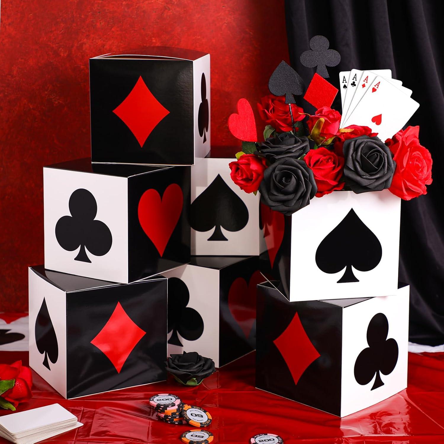 Cajas de Favor de Póker Zhanmai 24 Pcs 15x15x15 cm Casino