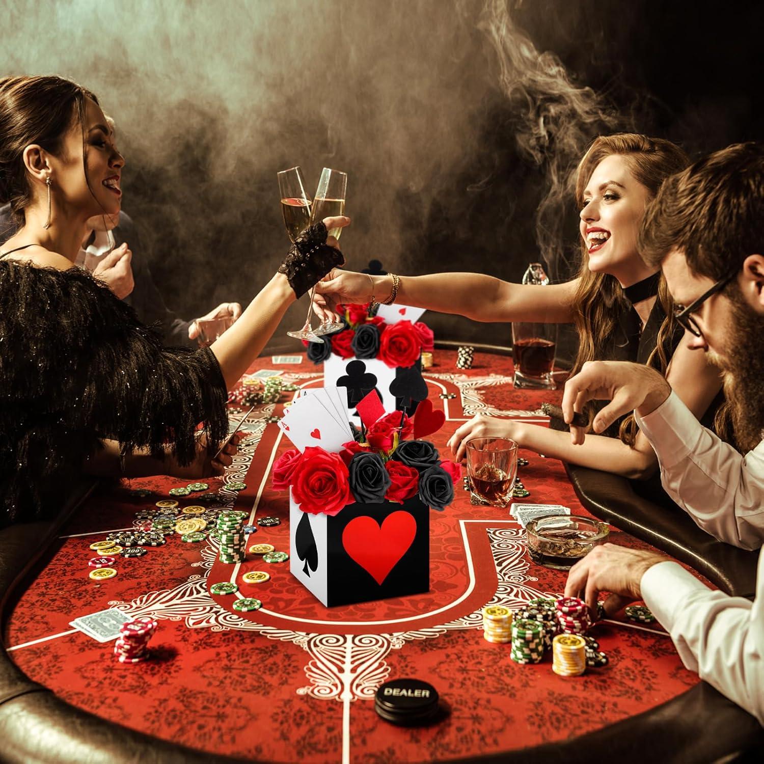 Cajas de Favor de Póker Zhanmai 24 Pcs 15x15x15 cm Casino