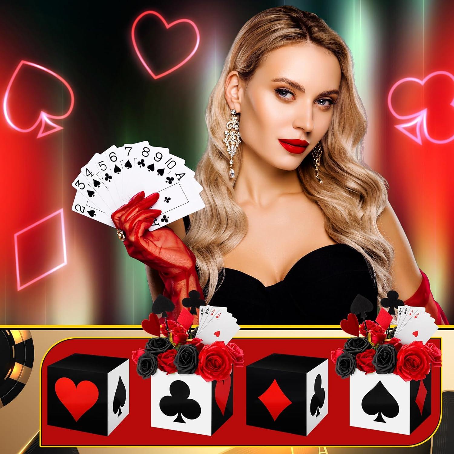 Cajas de Favor de Póker Zhanmai 24 Pcs 15x15x15 cm Casino