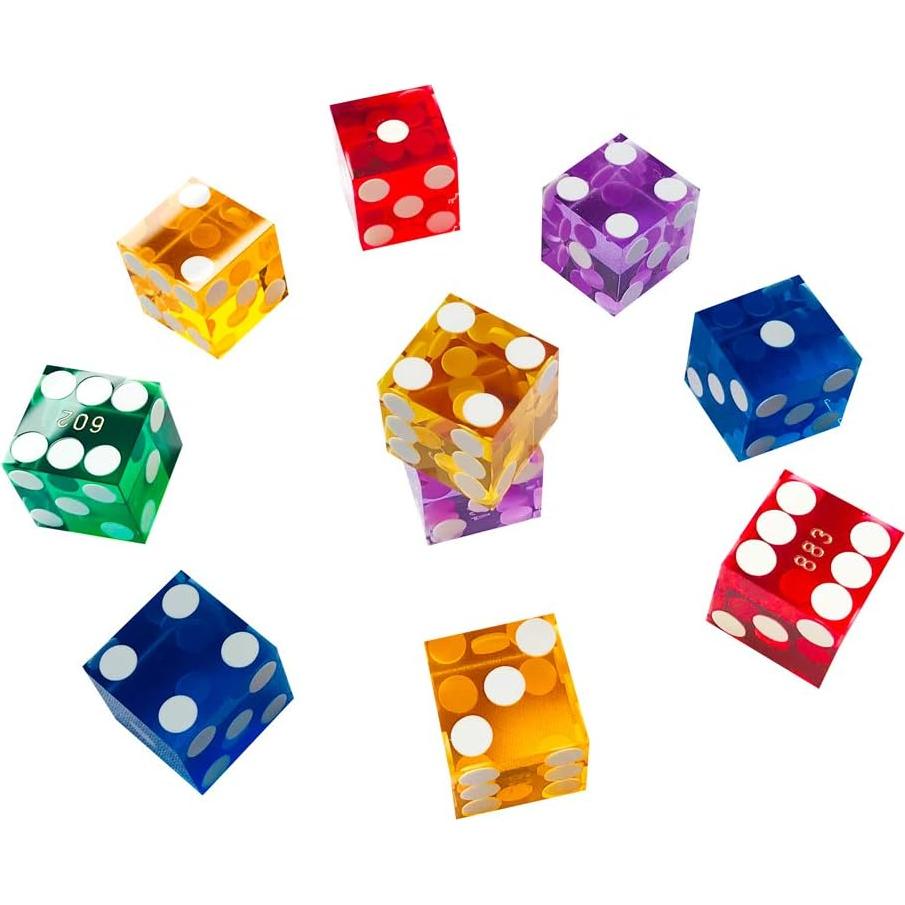 Dados de Craps Yuanhe 19mm Azul Grado AAA Set de 5