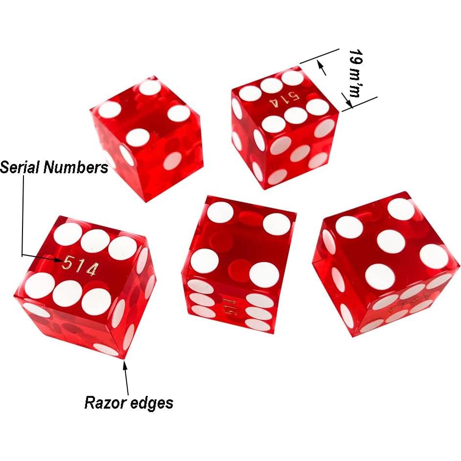 Dados de Casino Yuanhe 19mm Grado AAA 15 Piezas
