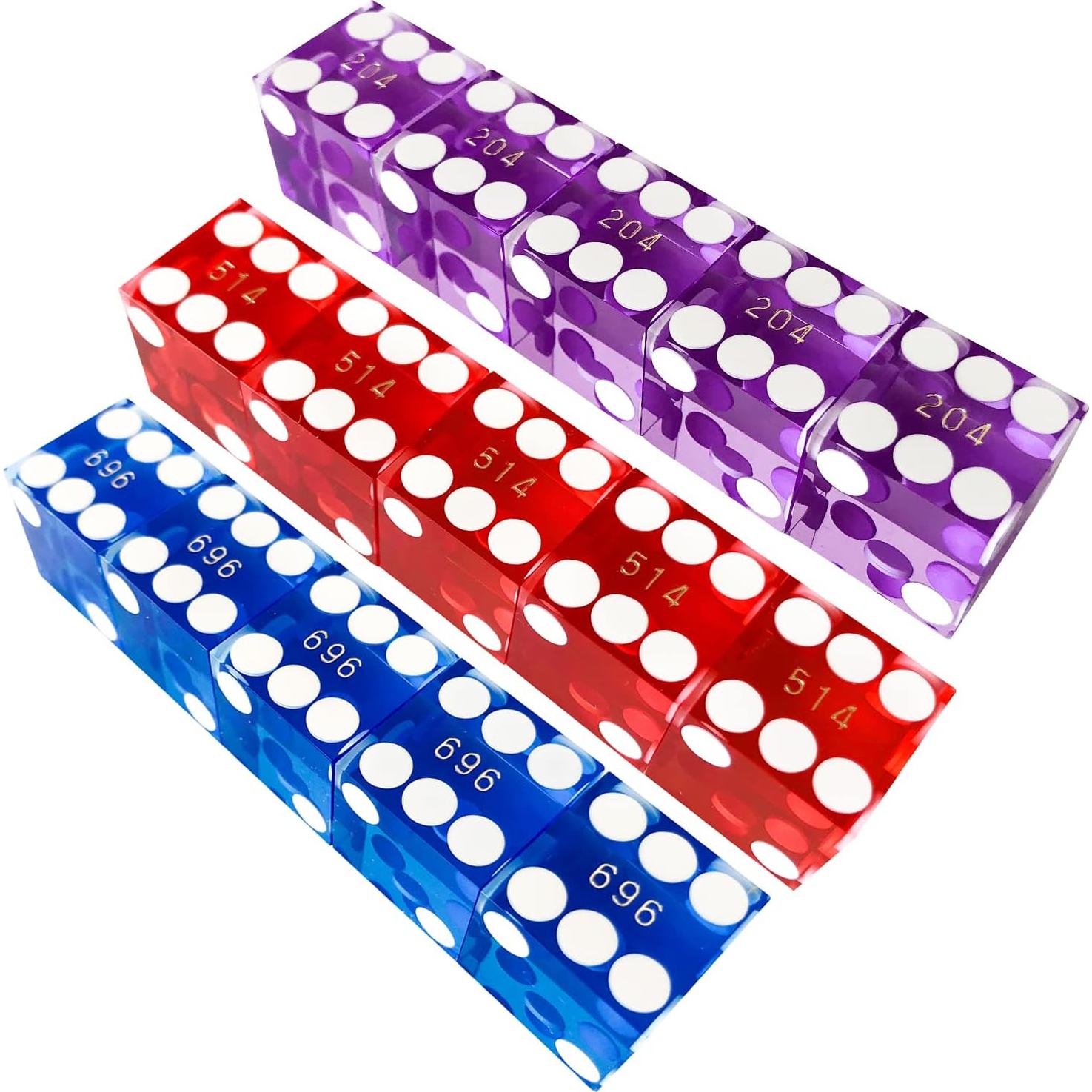 Dados de Casino Yuanhe 19mm Grado AAA 15 Piezas