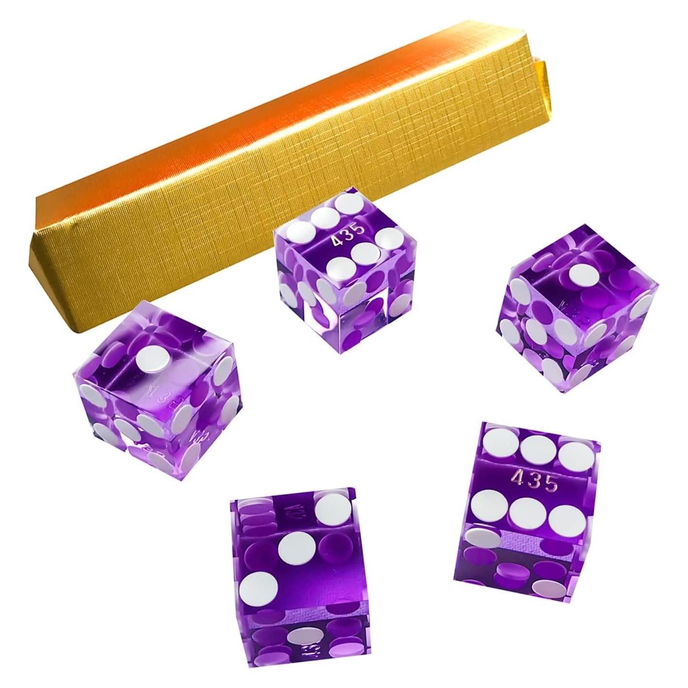 Dados de Casino Yuanhe 19mm Violeta - Grado AAA Precisión