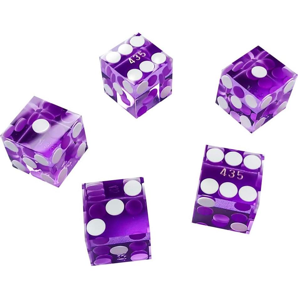 Dados de Casino Yuanhe 19mm Violeta - Grado AAA Precisión