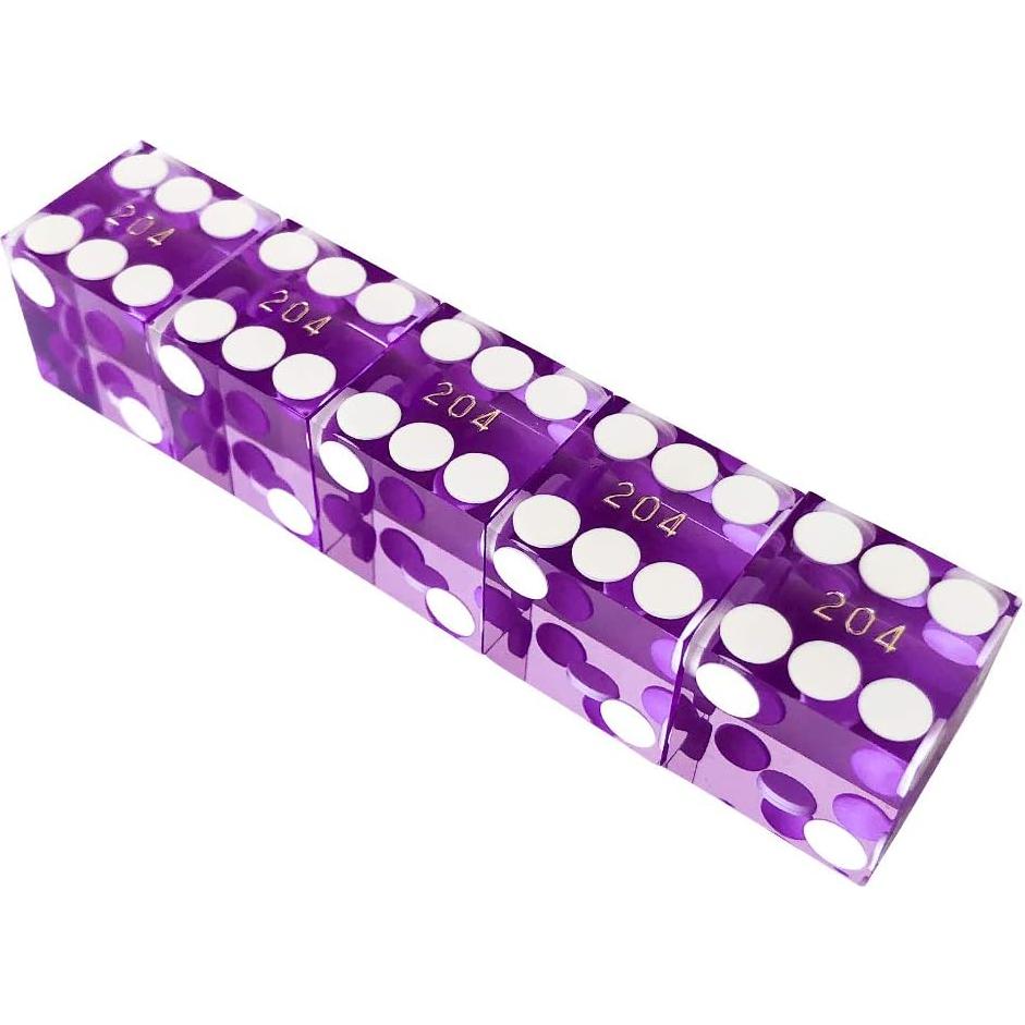 Dados de Casino Yuanhe 19mm Violeta - Grado AAA Precisión