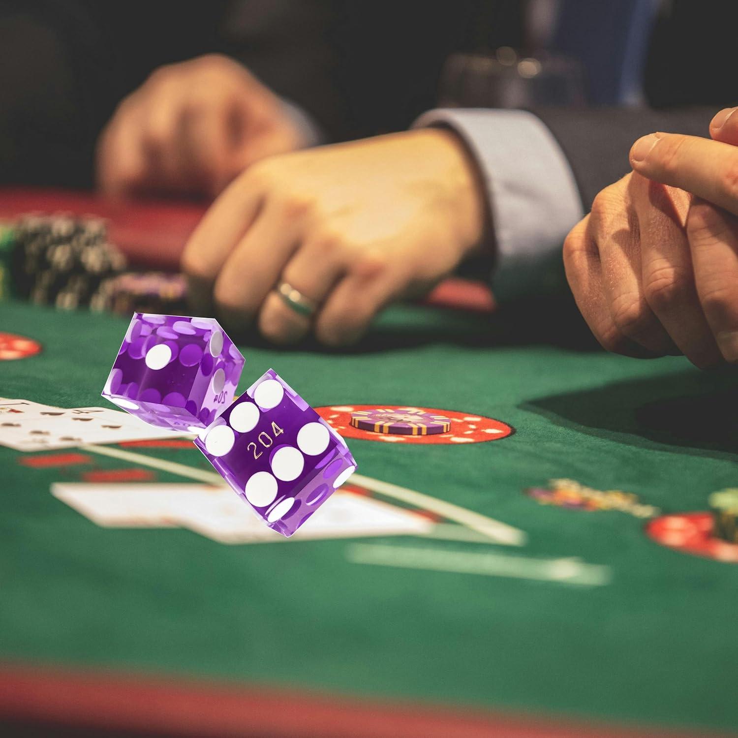 Dados de Casino Yuanhe 19mm Violeta - Grado AAA Precisión