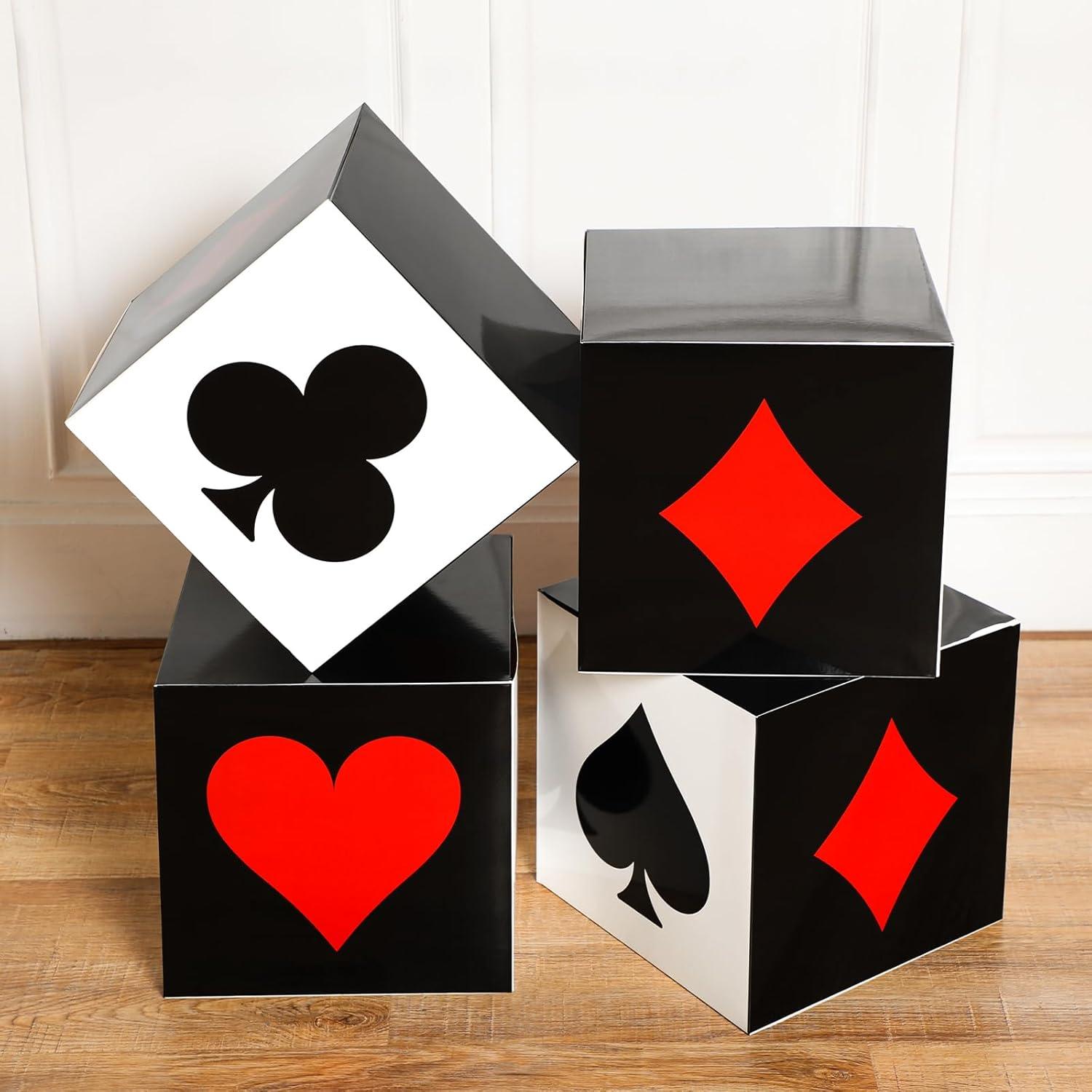 Cajas de Favor de Casino Zhanmai 4 Pcs 30 cm para Fiestas