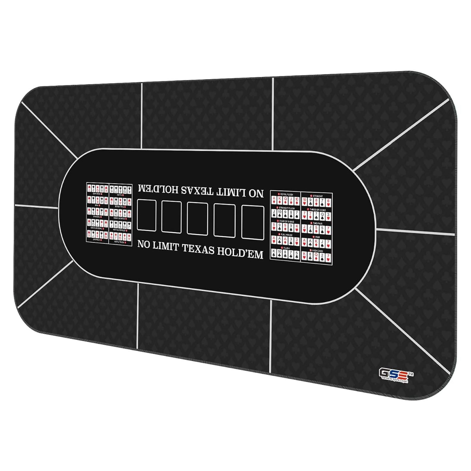 Tapete de Poker GSE 70x35 cm Antideslizante para Casino