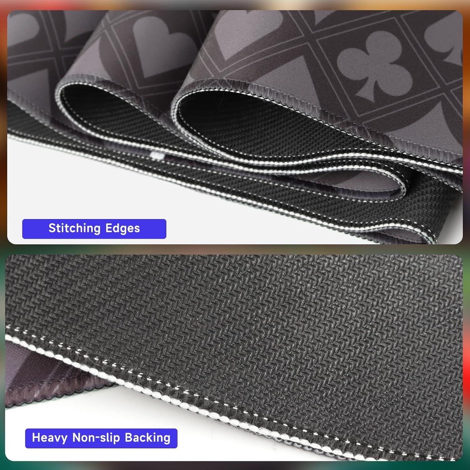 Tapete de Poker GSE 70x35 cm Antideslizante para Casino