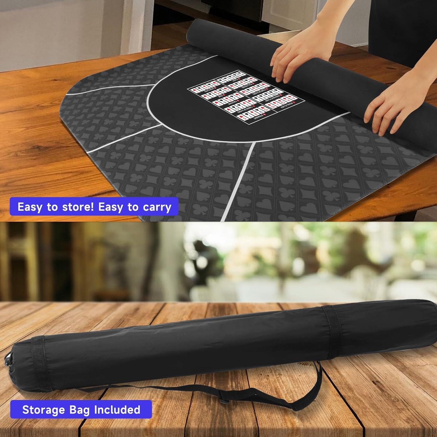 Tapete de Poker GSE 70x35 cm Antideslizante para Casino