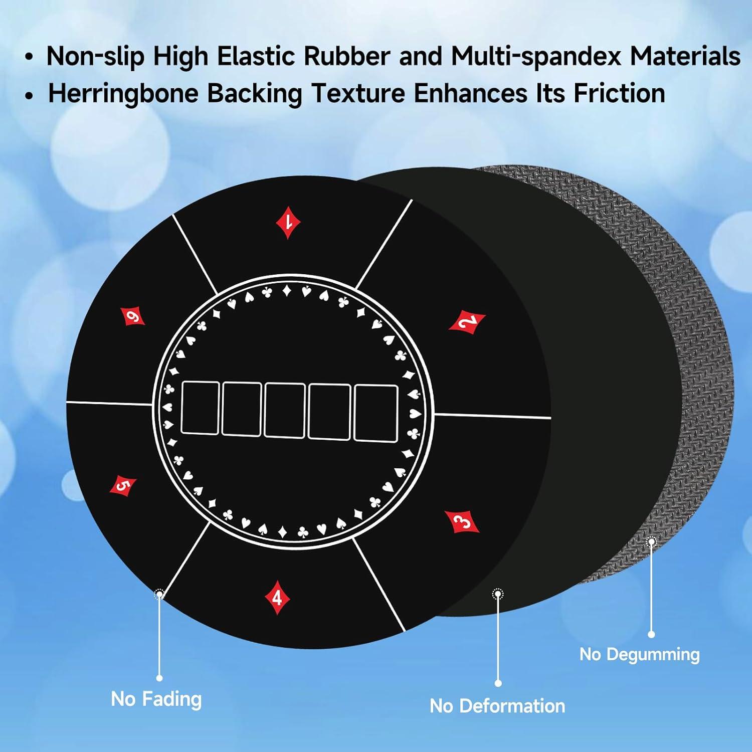 Tapete de Póker GSE 88,9x88,9 cm Antideslizante para Casino