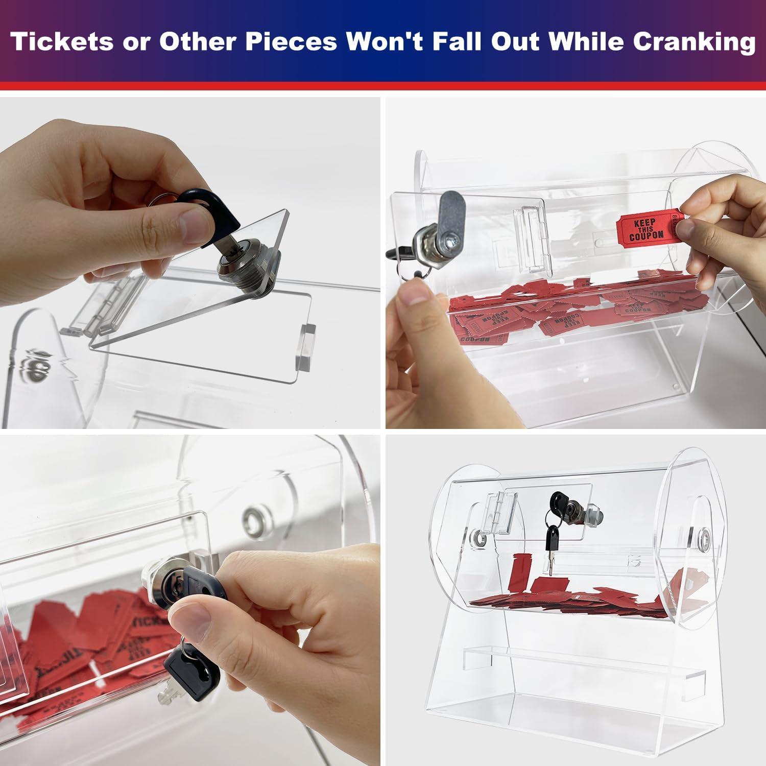 Tambor de Rifa Acrílico BZnota 28x16.5x28cm Transparente