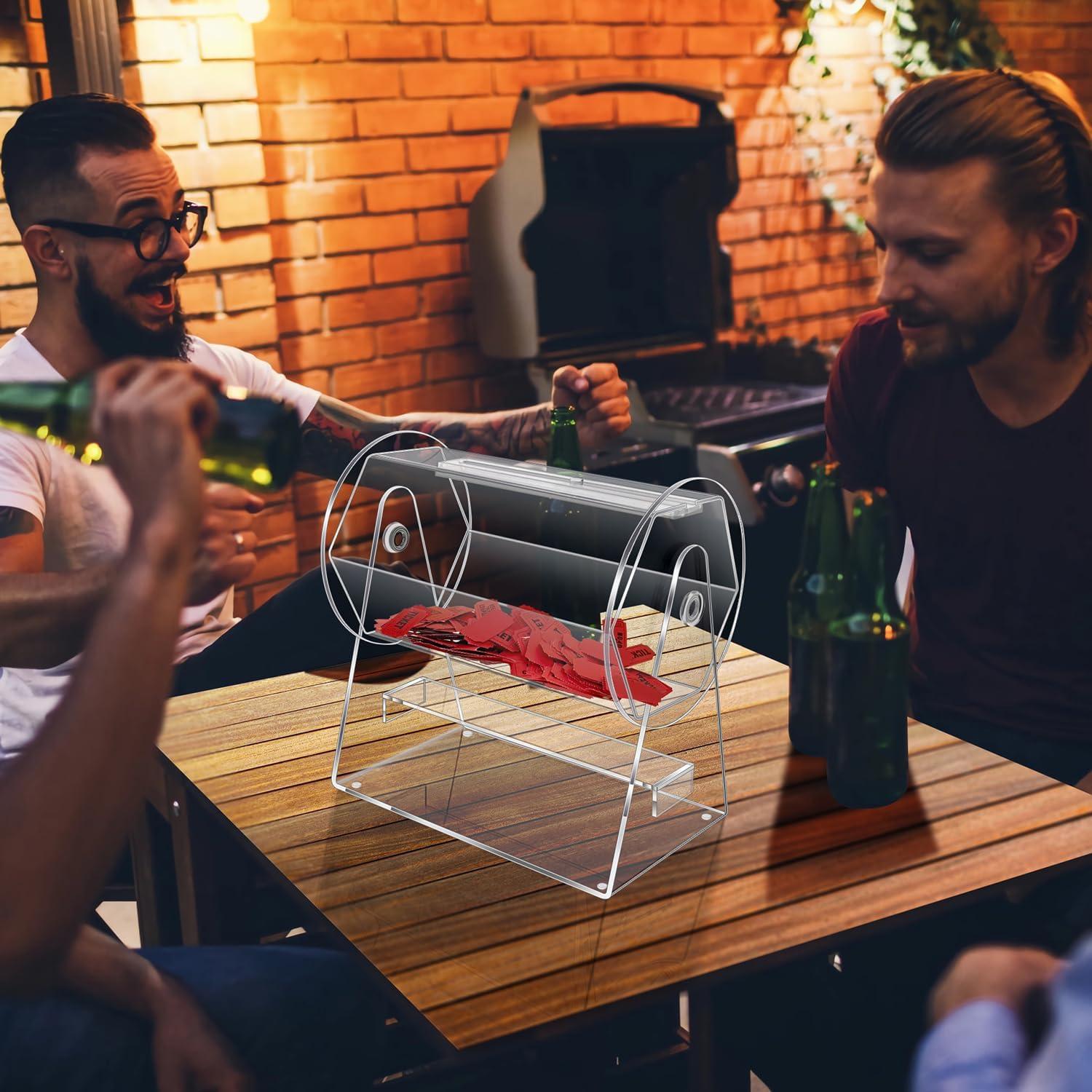 Tambor de Rifa Acrílico BZnota 28x16.5x28cm Transparente