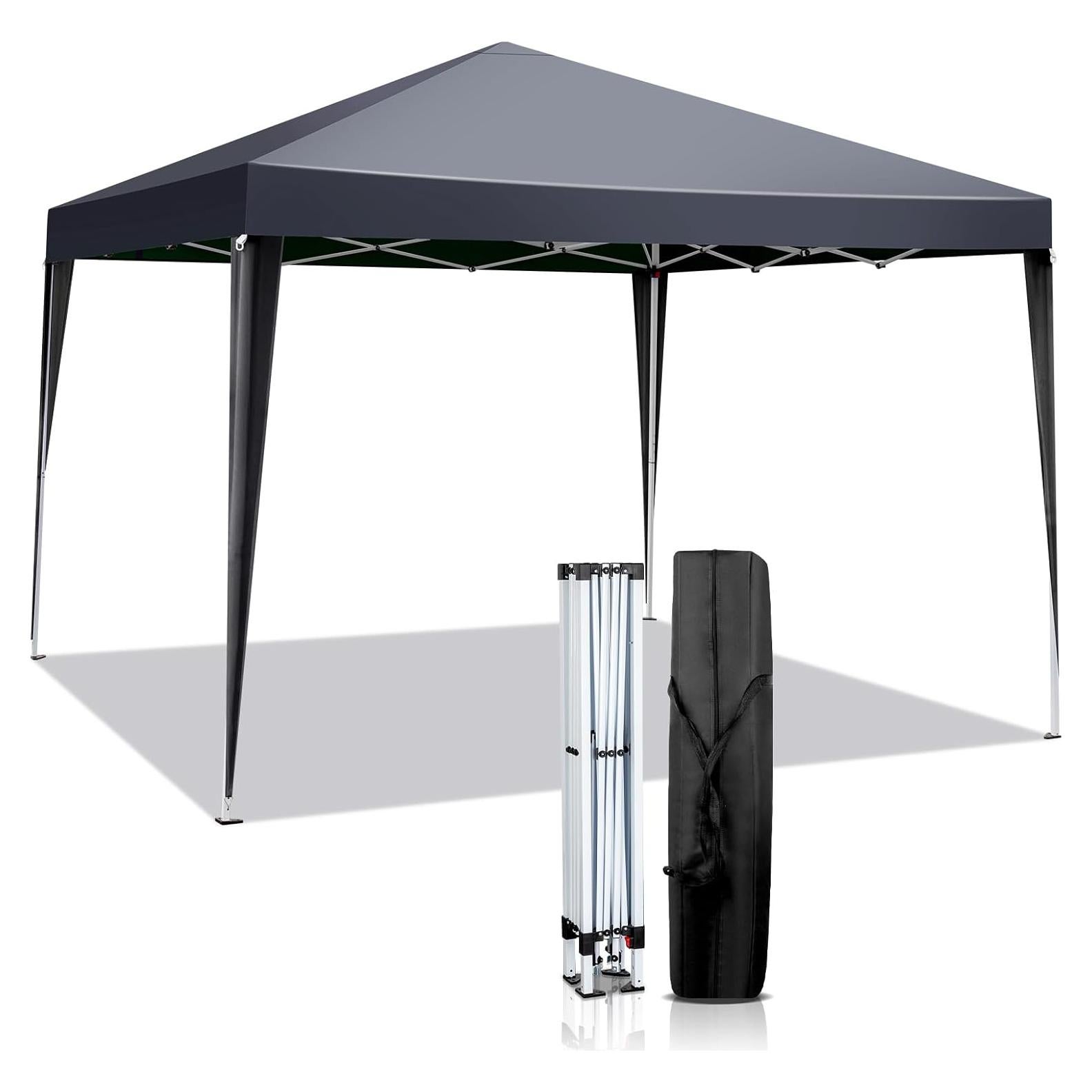Carpa Plegable 3x3m MELOSHM con Bolsa de Transporte Gris