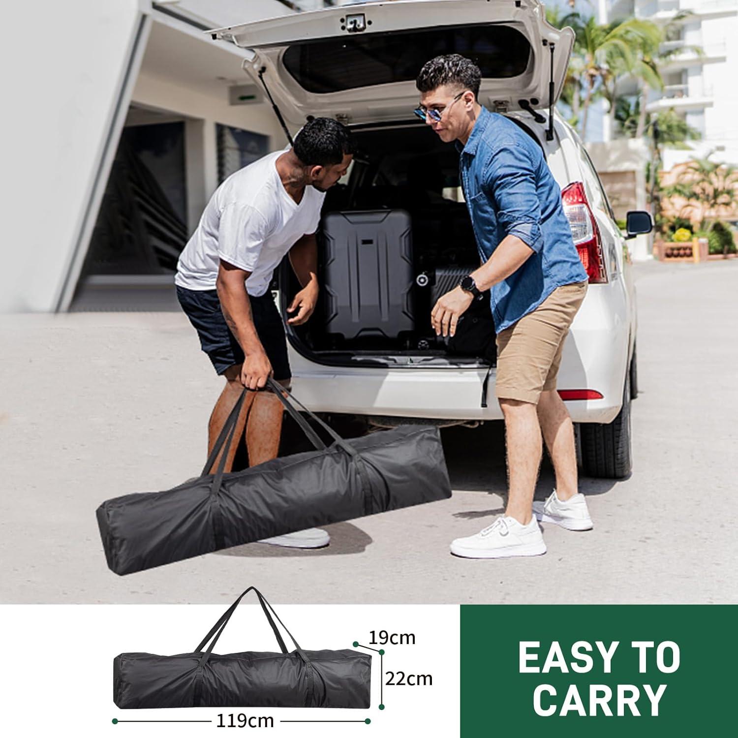 Carpa Plegable 3x3m MELOSHM con Bolsa de Transporte Gris