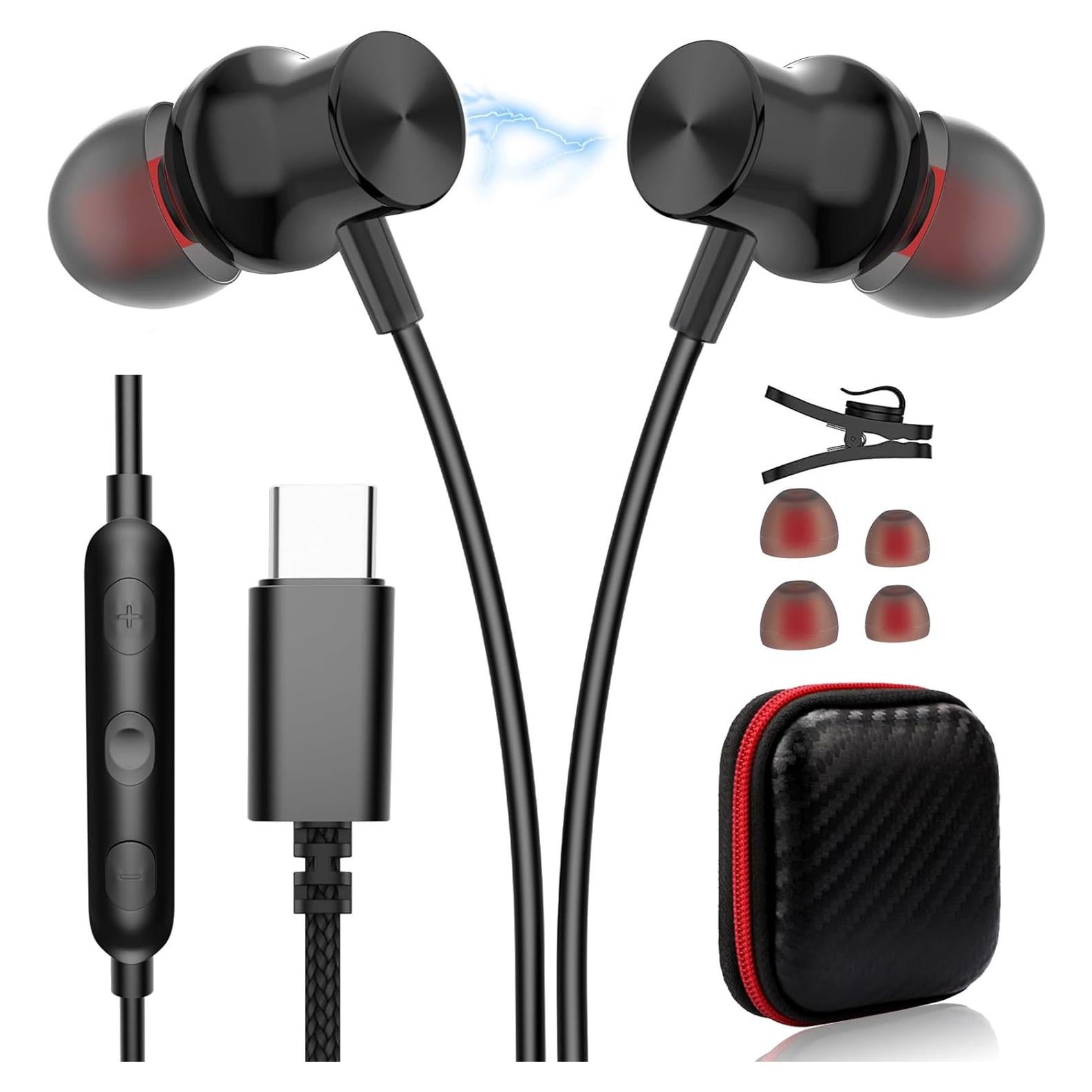 Auriculares ACAGET Tipo C con Cancelación de Ruido - Negro