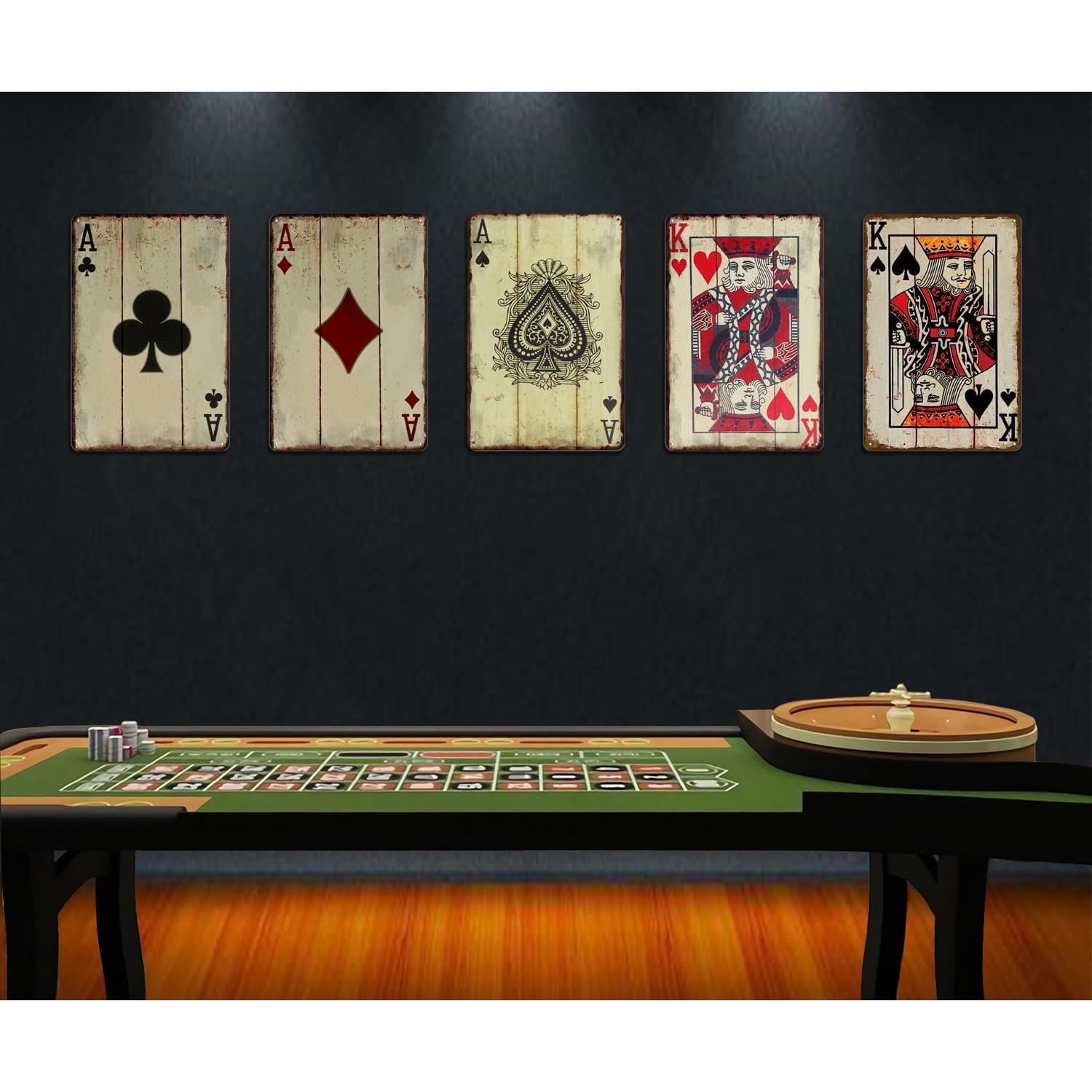 Cartel de Póker Vintage JOKER 30x20 cm Decorativo de Metal