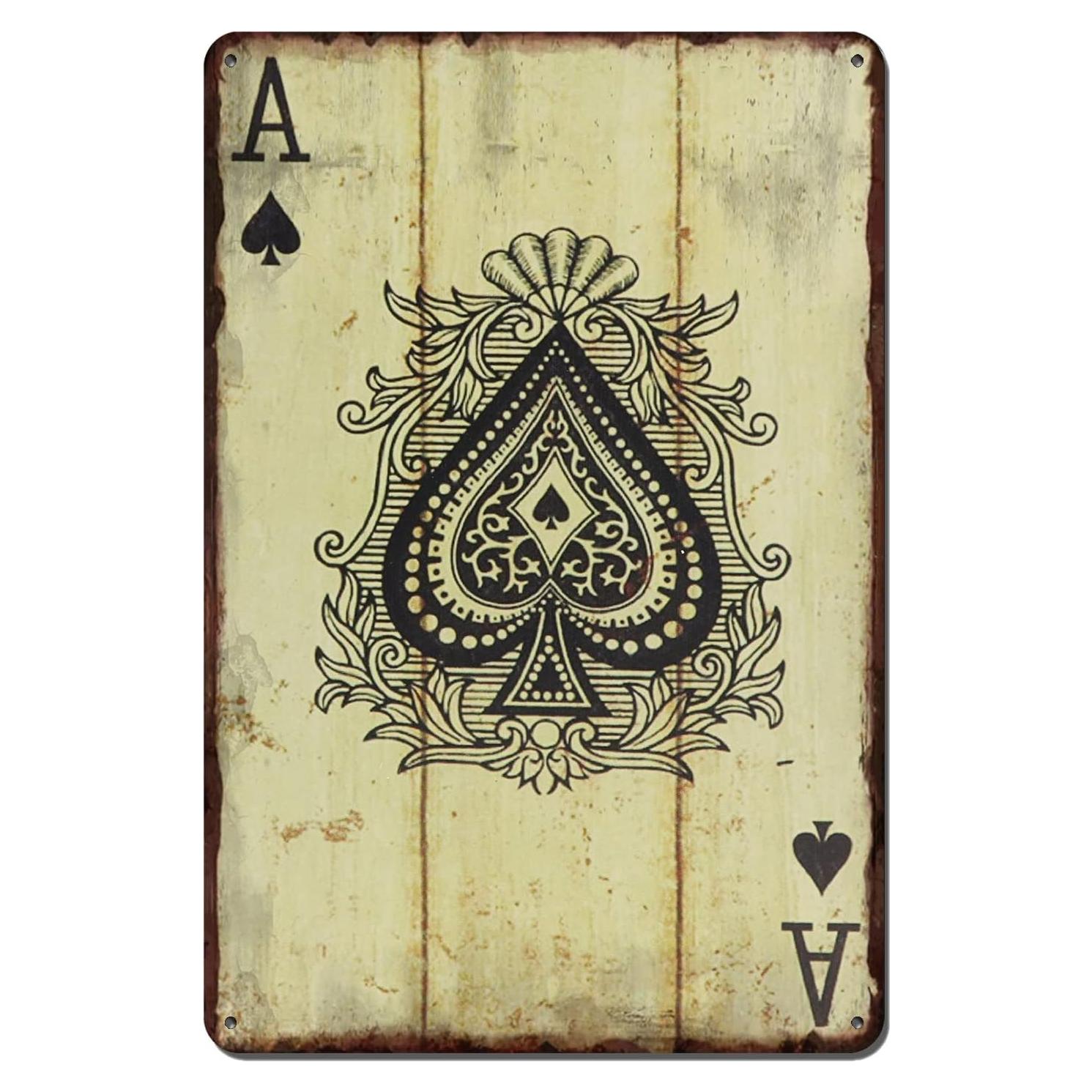 Cartel de Póker Vintage TREEPERI 30x20 cm Decorativo