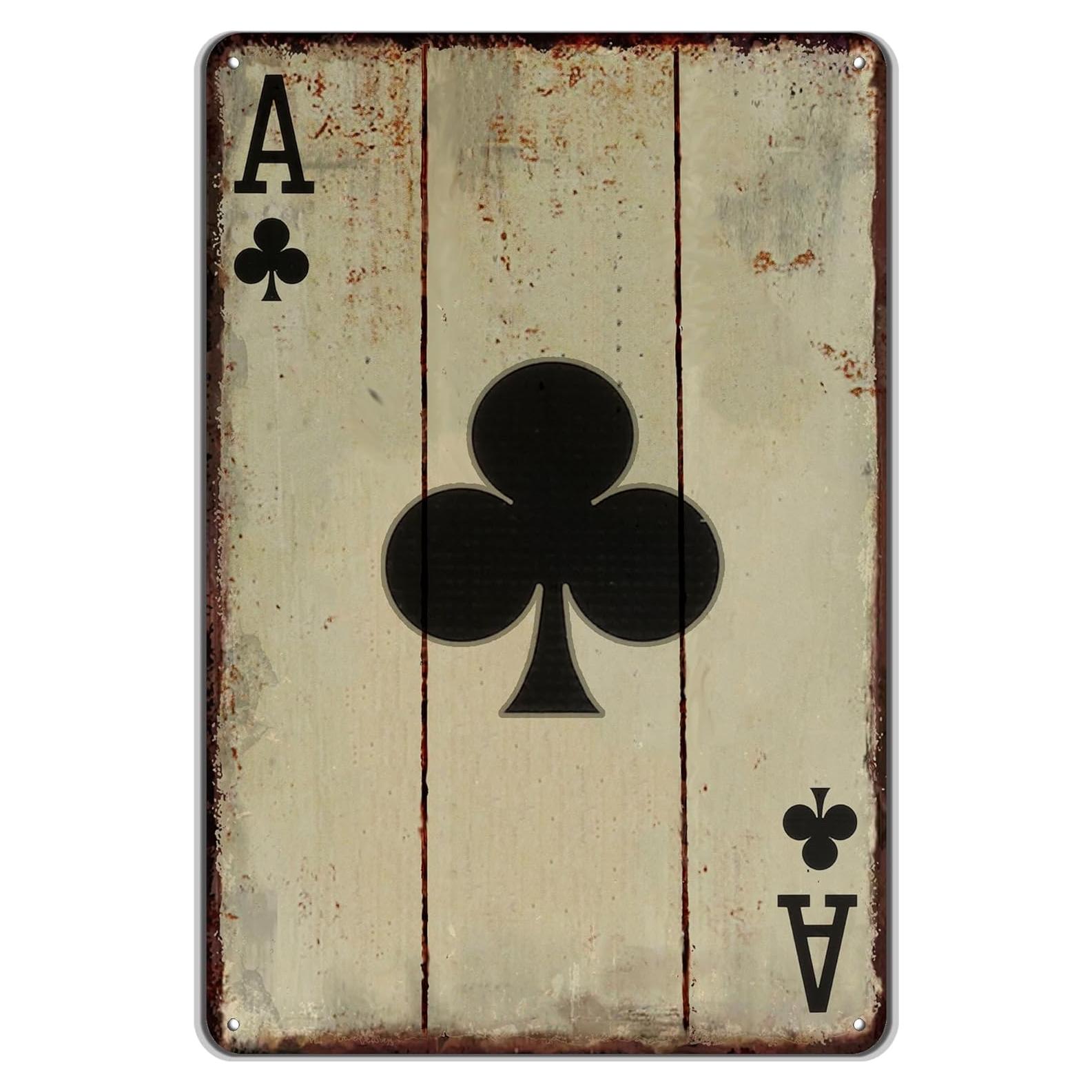 Cartel de Póker Vintage TREEPERI 30x20 cm Decorativo