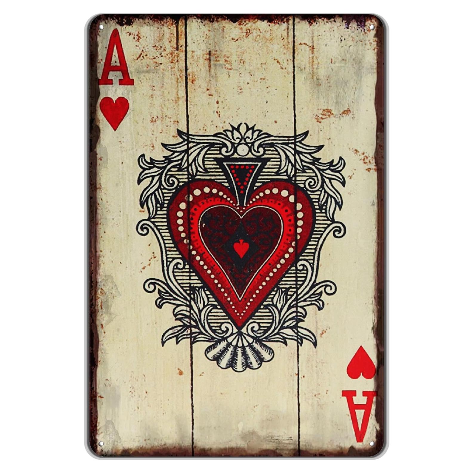 Cartel de Póker Vintage TREEPERI 30x20 cm Decorativo