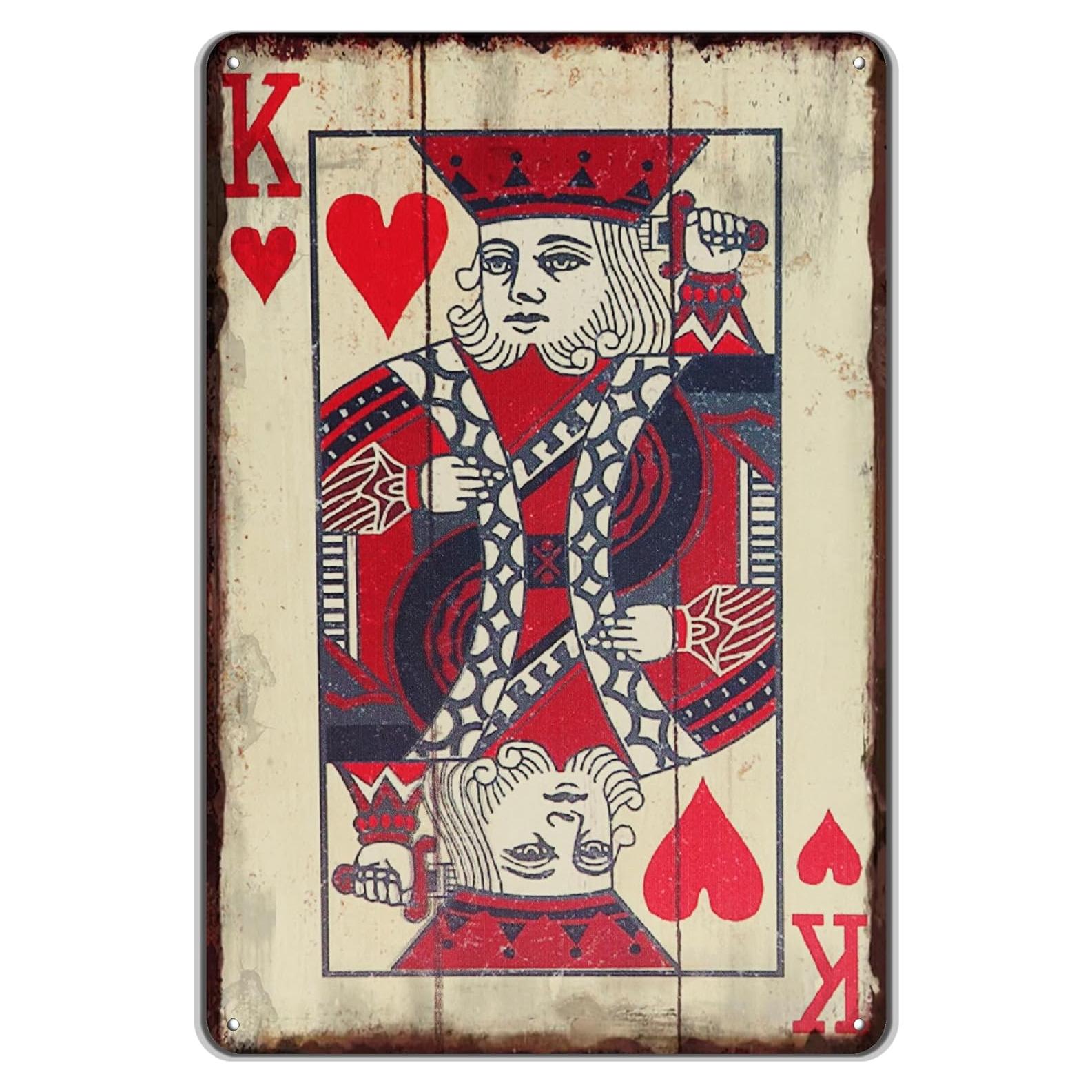 Cartel de Metal Vintage Póker TREEPERI 30x20 cm Decoración