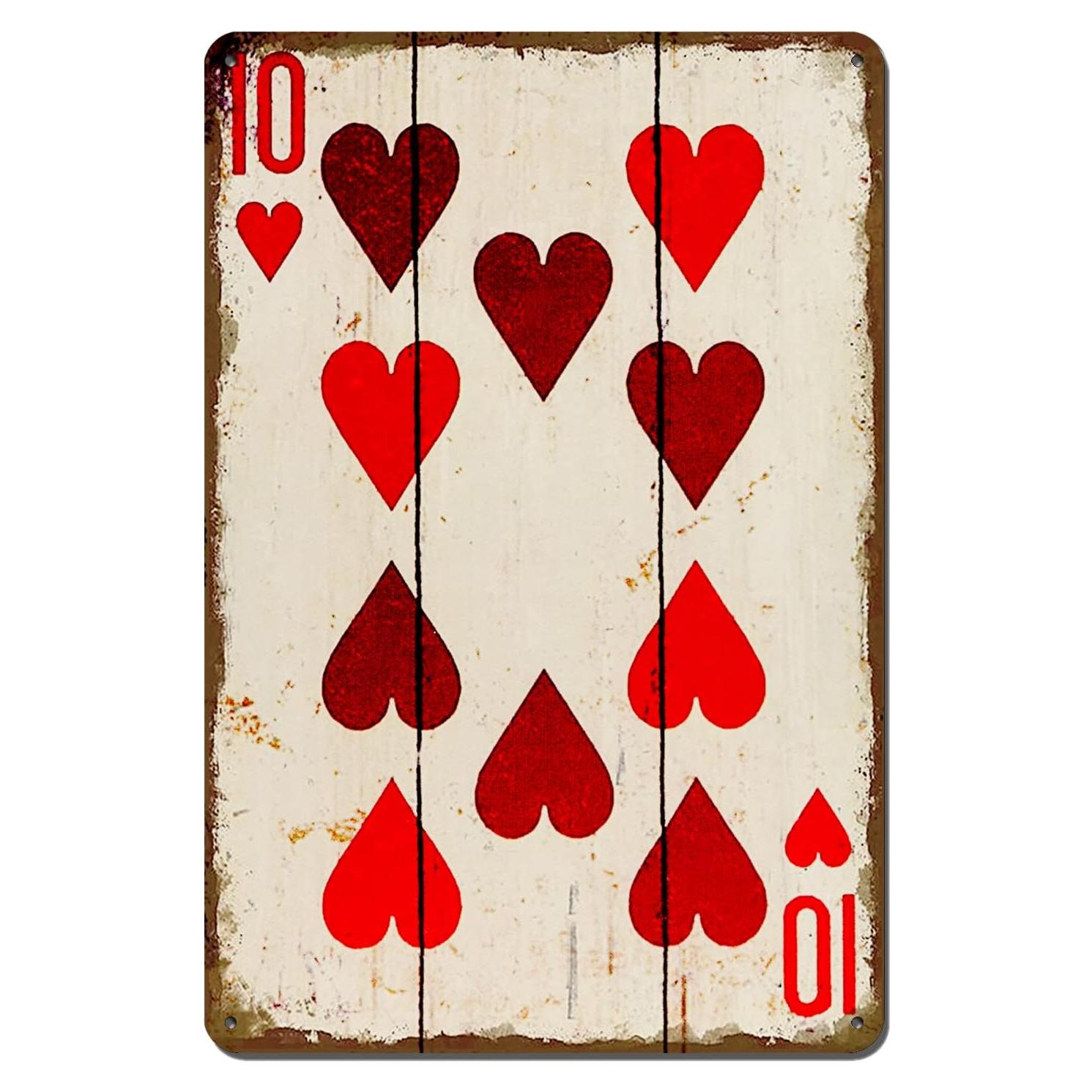 Cartel de Metal Vintage Póker TREEPERI 30x20 cm Decoración