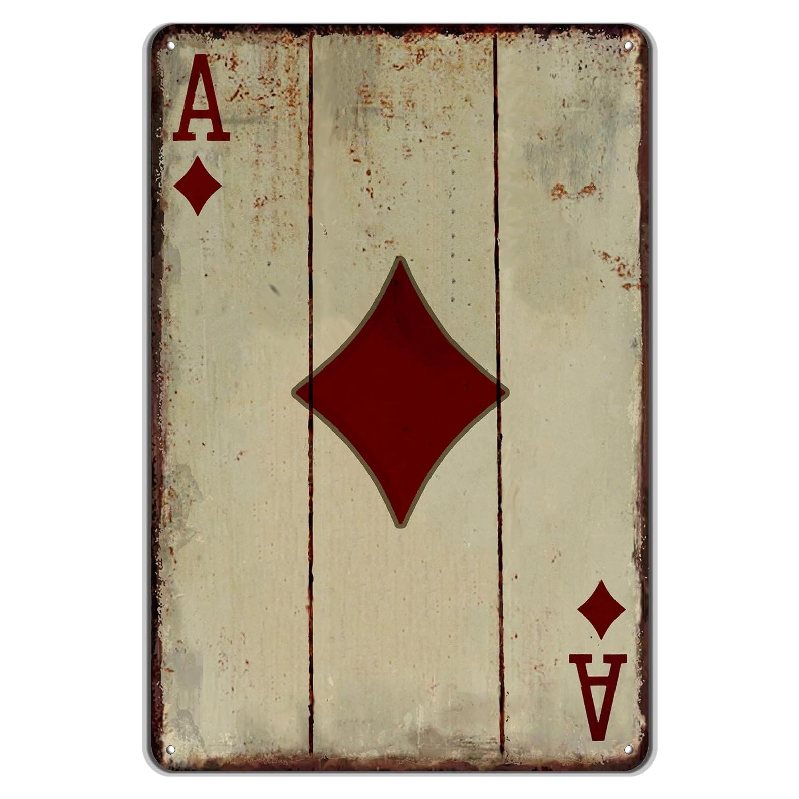 Cartel de Póker Vintage TREEPERI 30x20 cm Decorativo