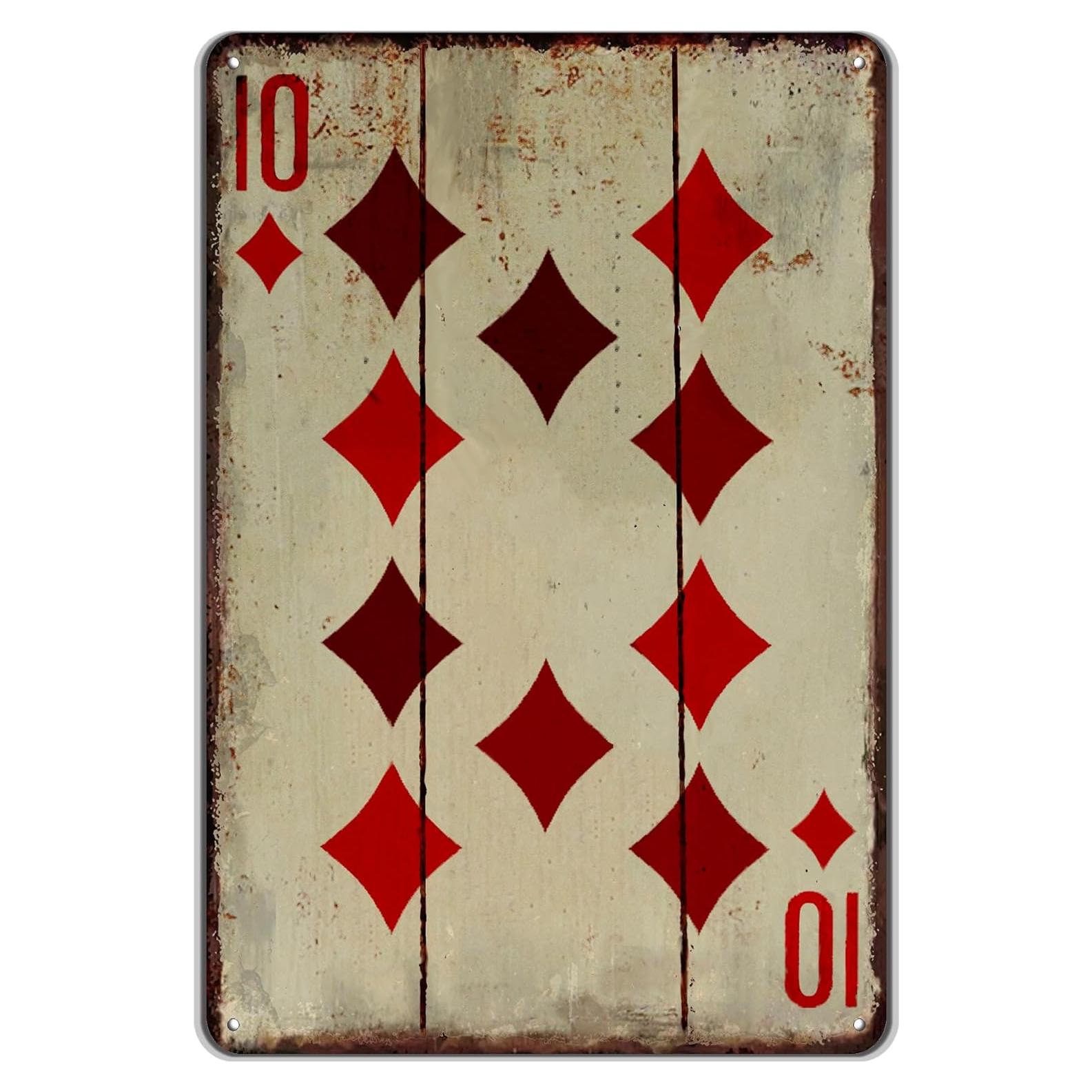 Cartel de Póker Retro TREEPERI 30x20 cm Decoración Bar